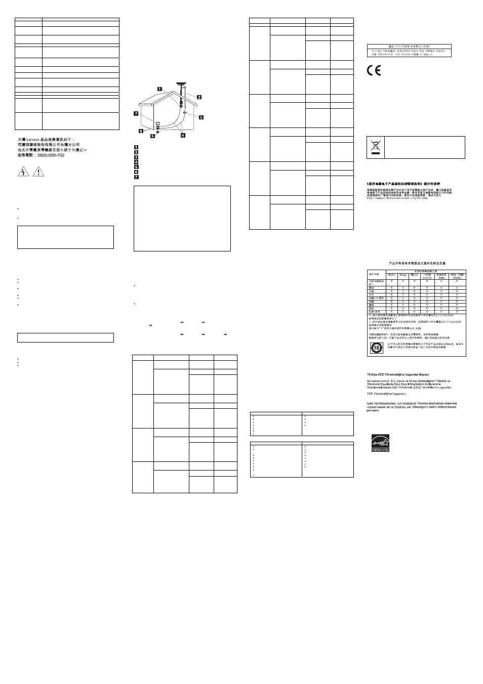 Lenovo product service information for taiwan, Safety information, Lithium coin cell battery notice | Warranty information, Korean class b compliance statement, European union conformity, Important weee information, Recycling information for china | Lenovo ThinkStation E31 User Manual | Page 2 / 2