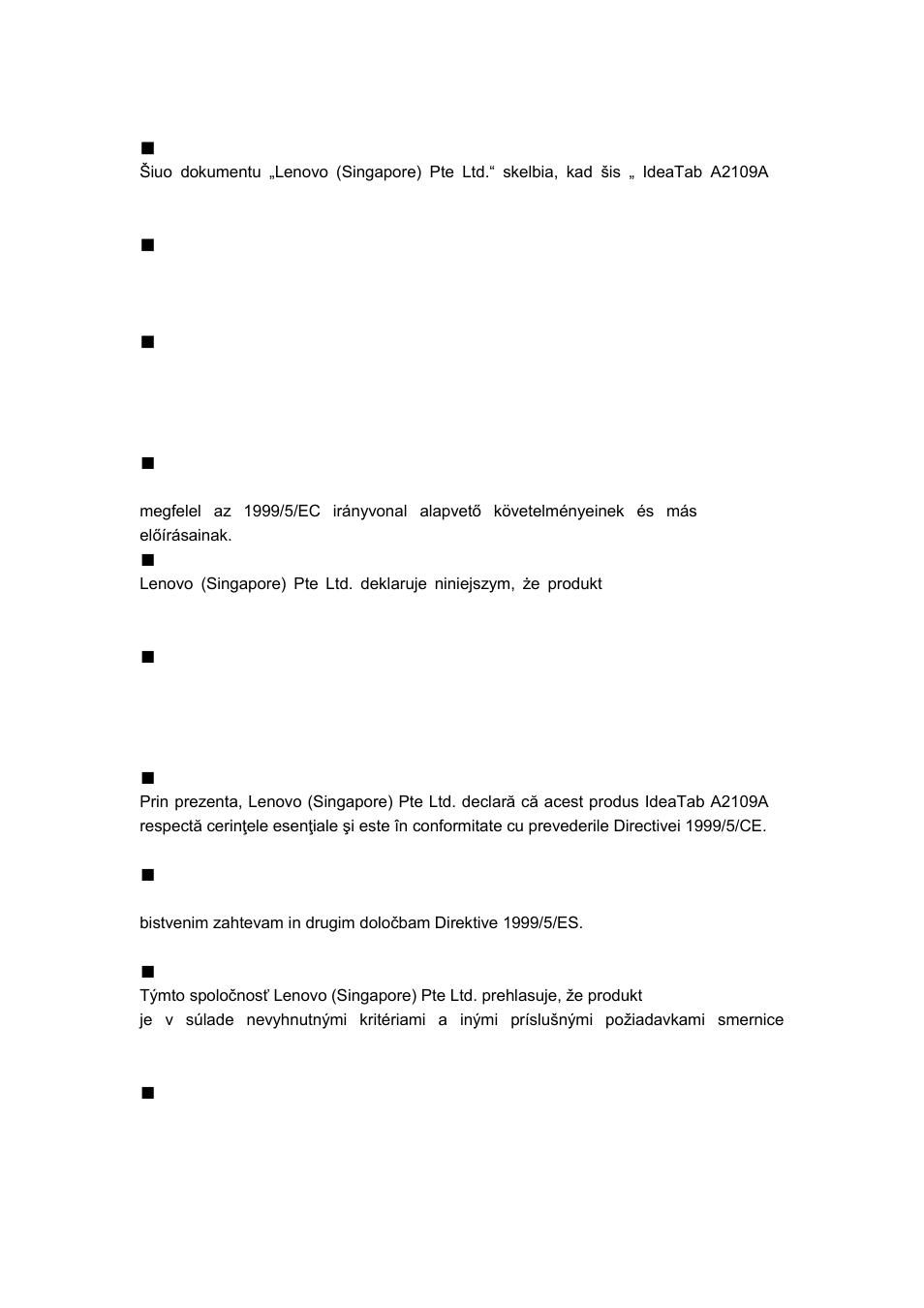 Lenovo A2109 Tablet User Manual | Page 6 / 17