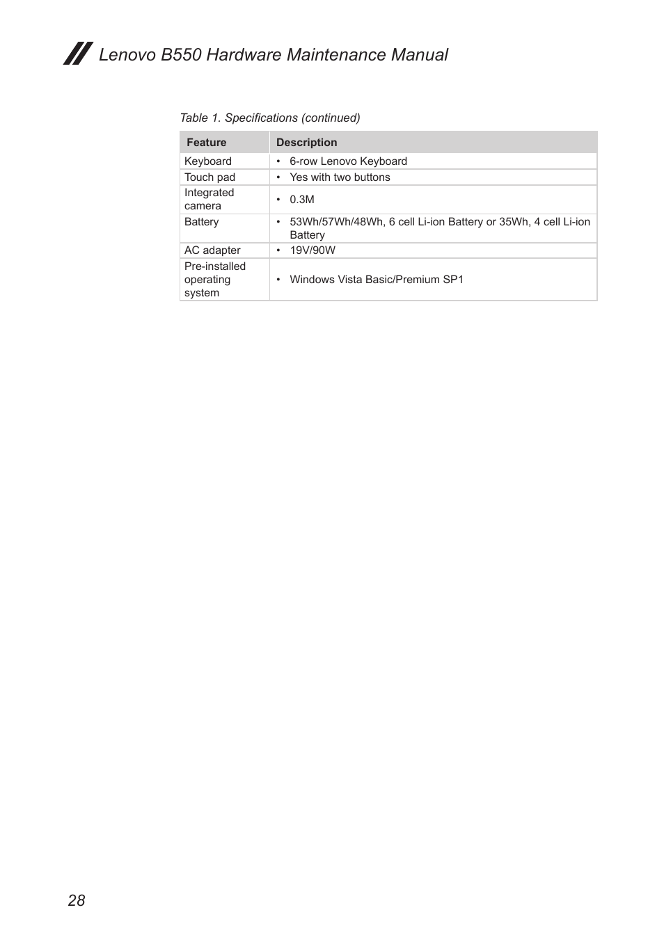 Lenovo b550 hardware maintenance manual | Lenovo B550 Notebook User Manual | Page 32 / 91