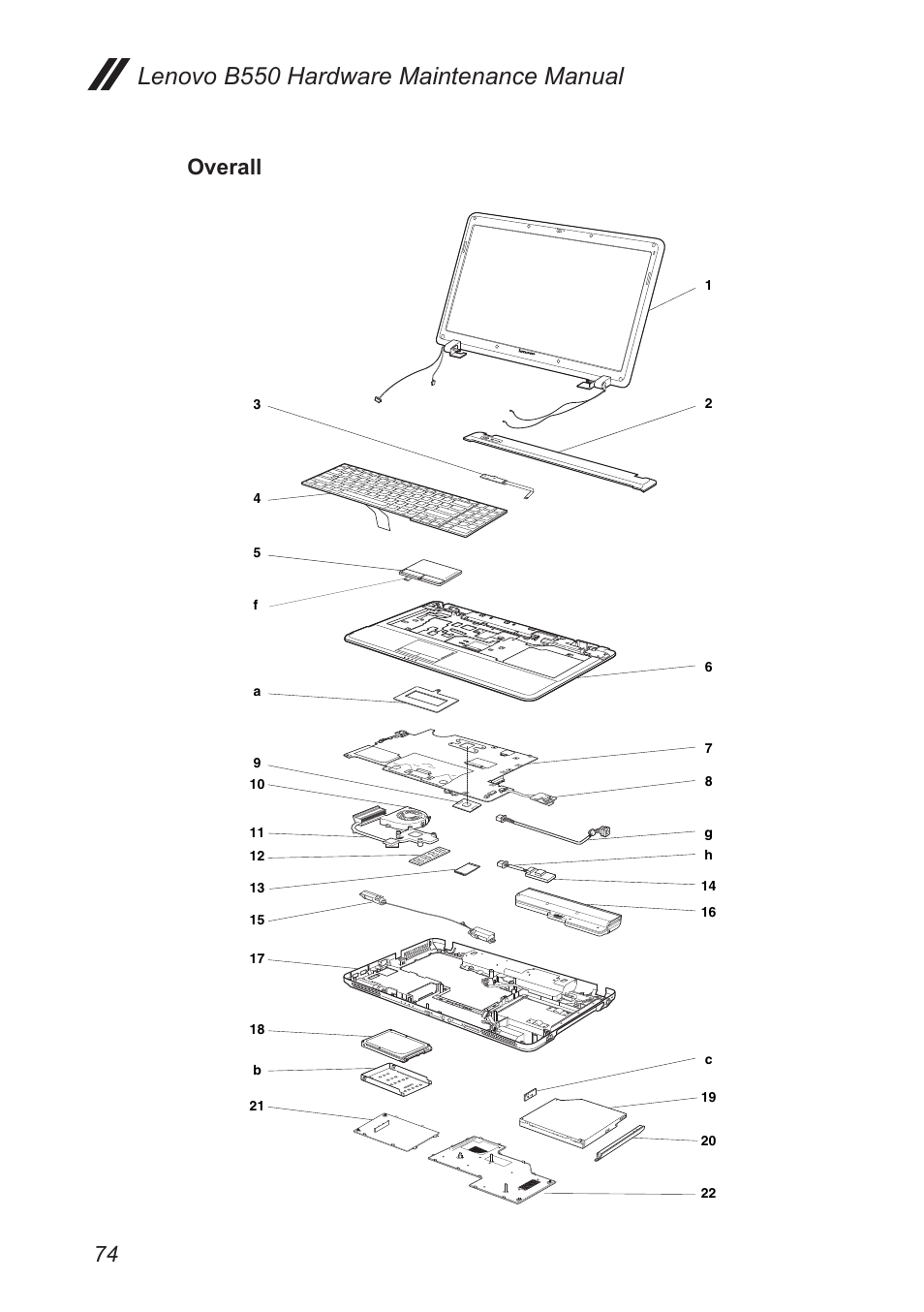 Overall, Lenovo b550 hardware maintenance manual | Lenovo B550 Notebook User Manual | Page 78 / 91