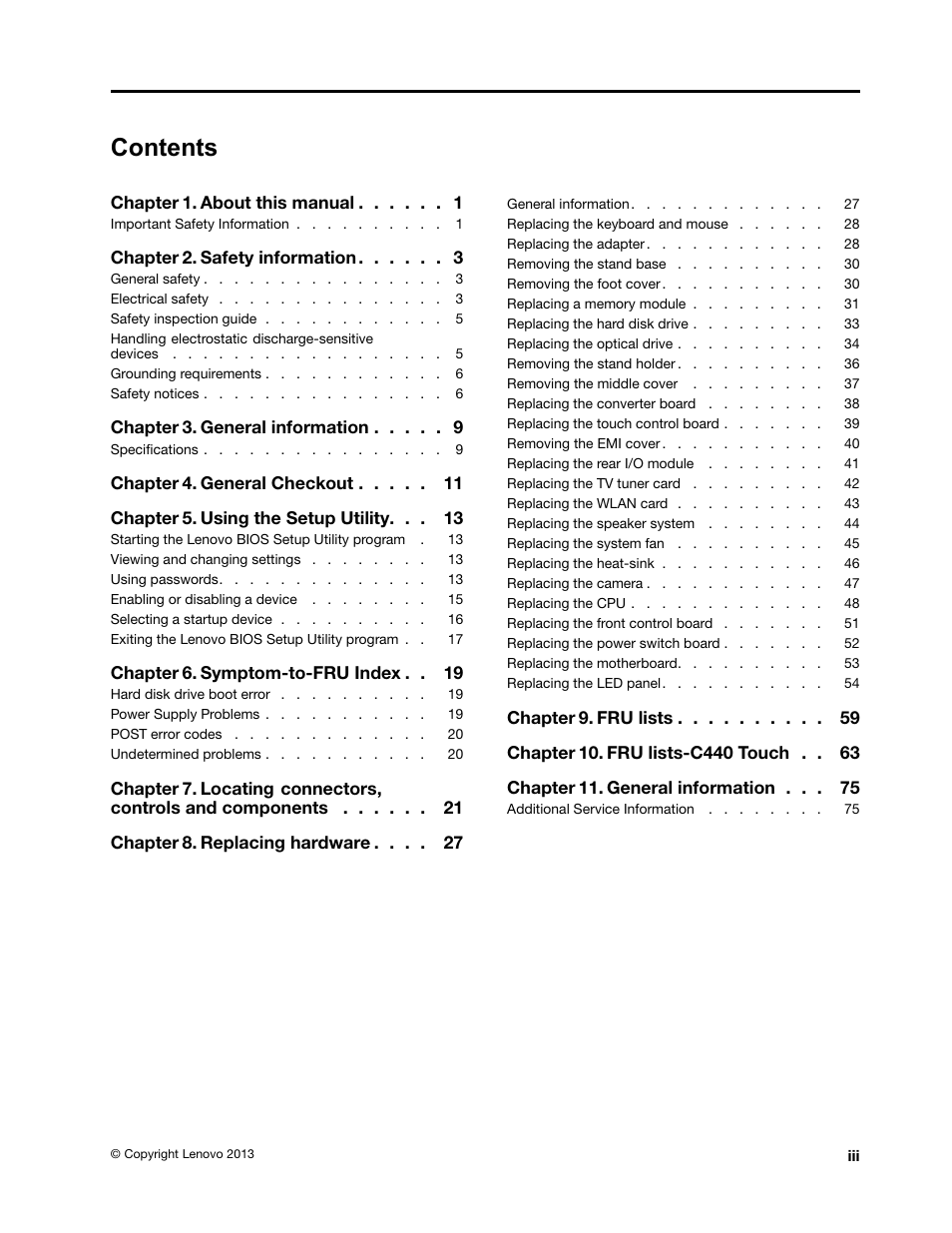 Lenovo C440 All-in-One User Manual | Page 5 / 81