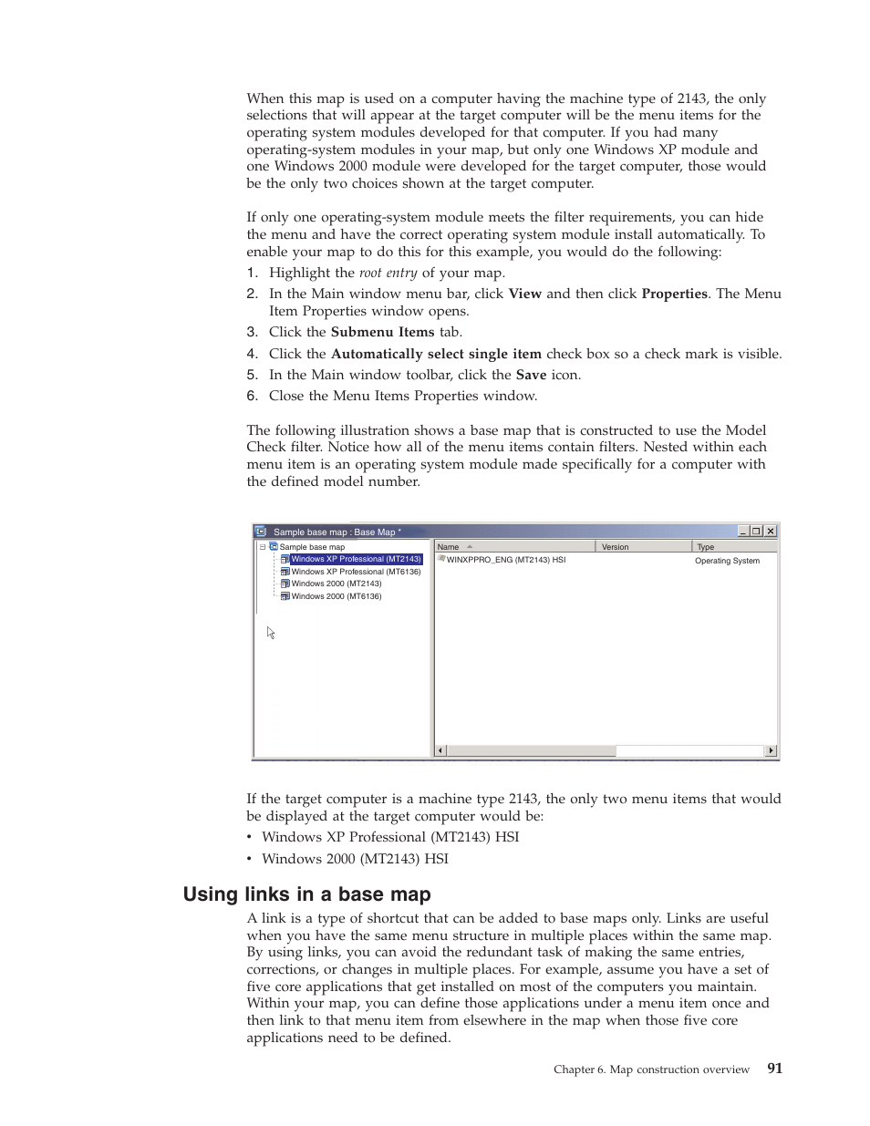 Using links in a base map, Using, Links | Base | Lenovo ThinkPad R400 User Manual | Page 105 / 220