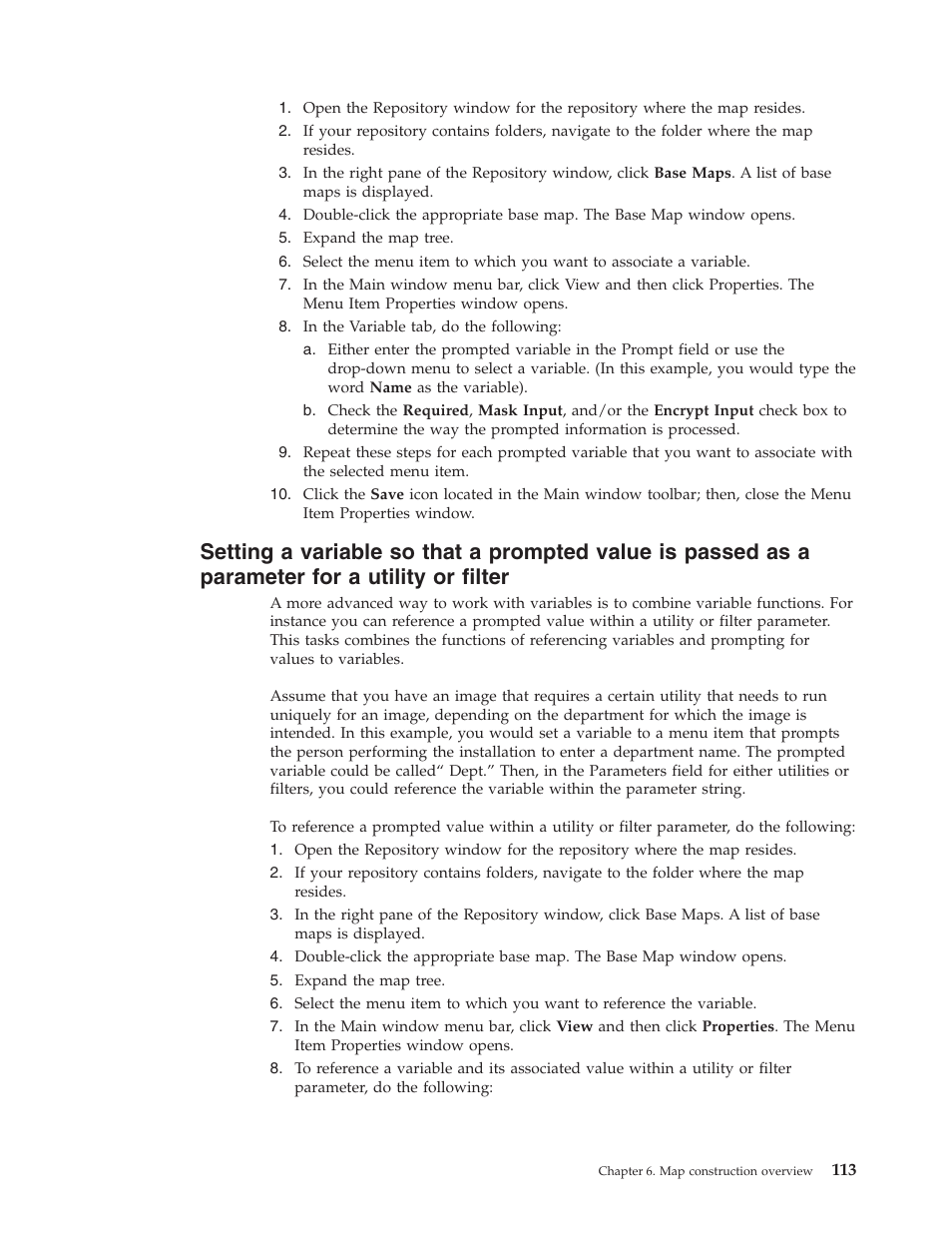 Setting, Variable, That | Prompted, Value, Passed, Parameter, Utility, Filter | Lenovo ThinkPad R400 User Manual | Page 127 / 220