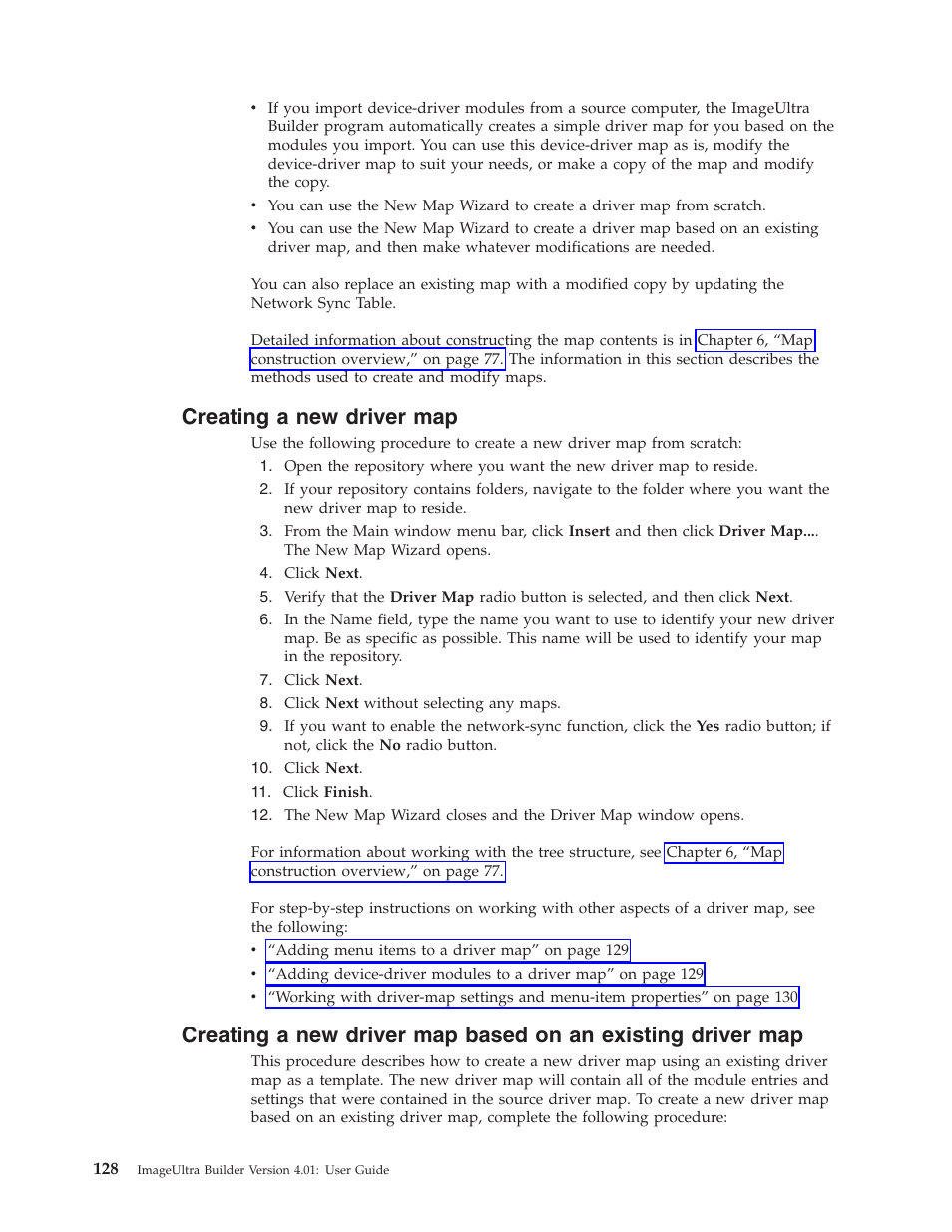 Creating a new driver map, Creating, Driver | Based, Existing | Lenovo ThinkPad R400 User Manual | Page 142 / 220