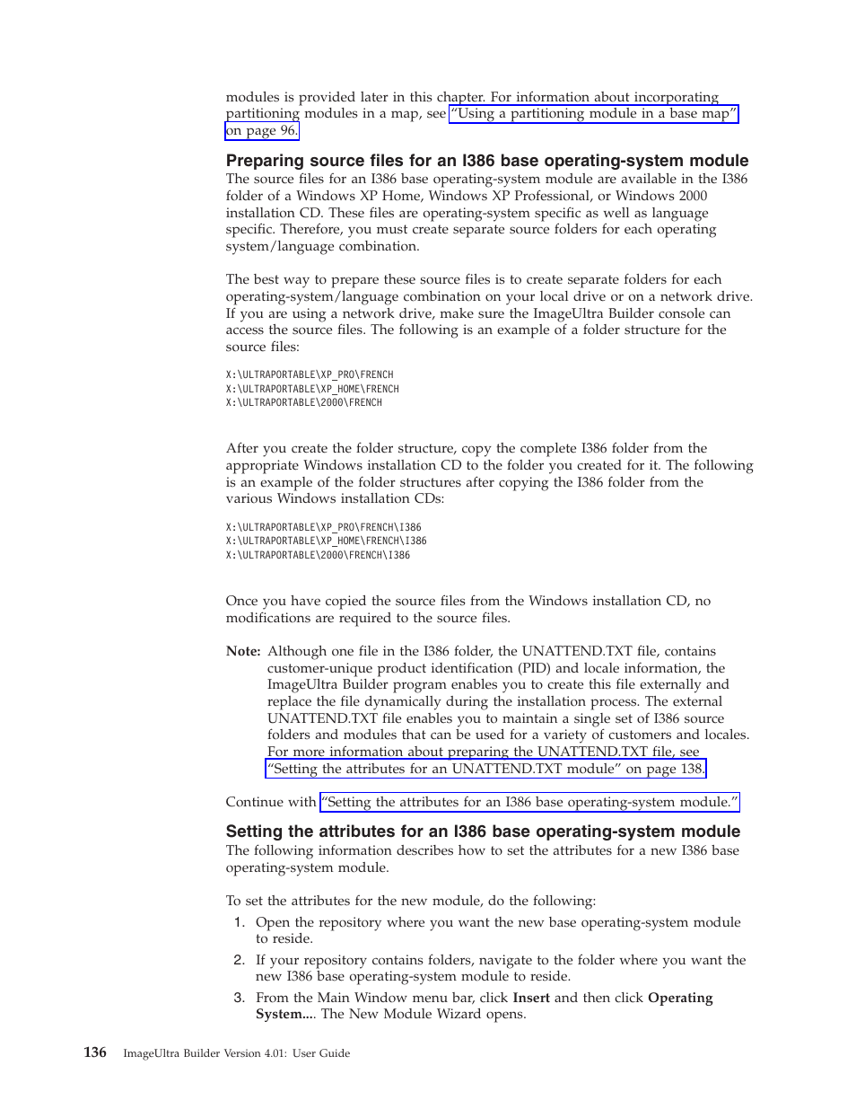 Preparing, Source, Files | I386, Base, Operating-system, Module, Setting, Attributes | Lenovo ThinkPad R400 User Manual | Page 150 / 220