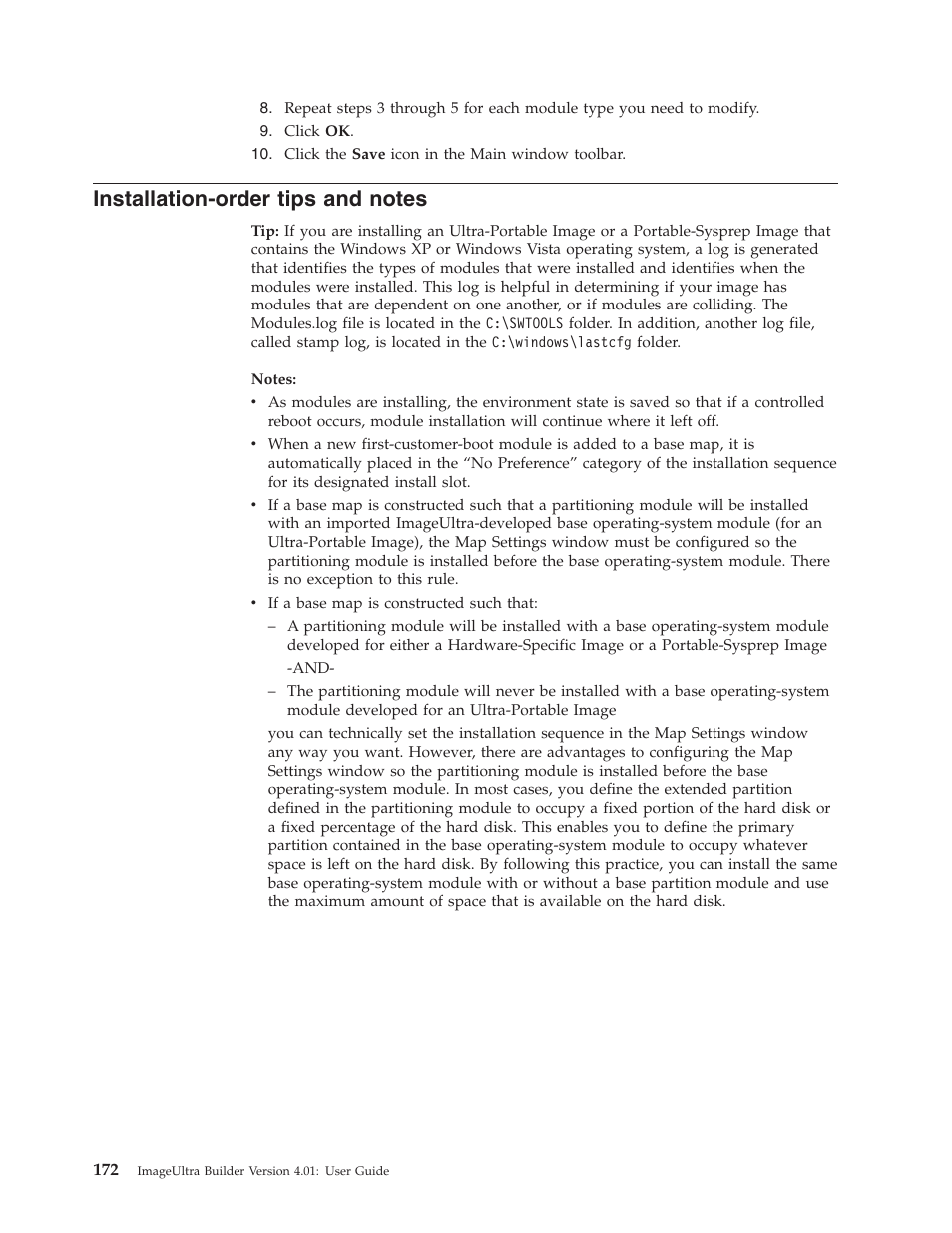 Installation-order tips and notes, Installation-order, Tips | Notes | Lenovo ThinkPad R400 User Manual | Page 186 / 220