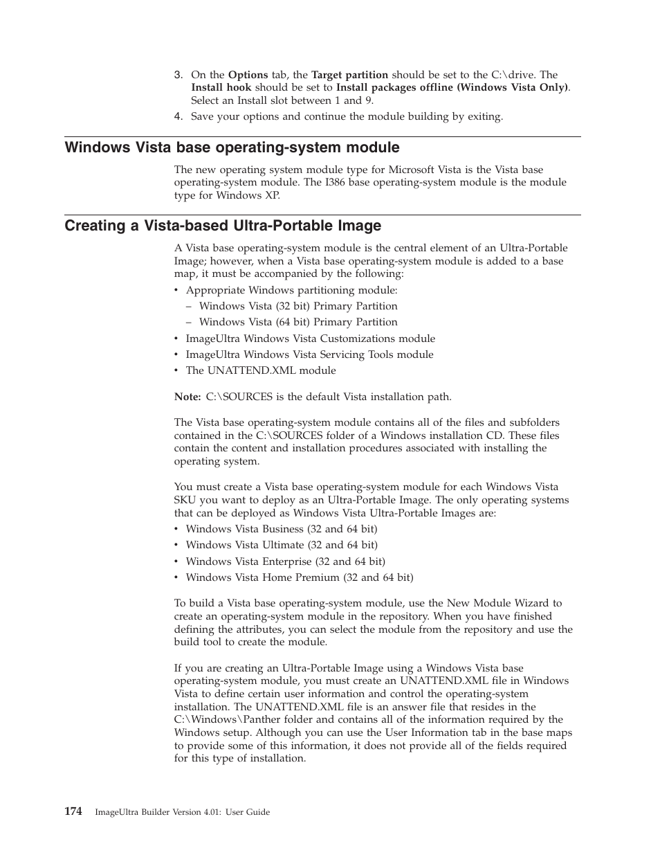 Windows vista base operating-system module, Creating a vista-based ultra-portable image, Windows | Vista, Base, Operating-system, Module, Creating, Vista-based, Ultra-portable | Lenovo ThinkPad R400 User Manual | Page 188 / 220