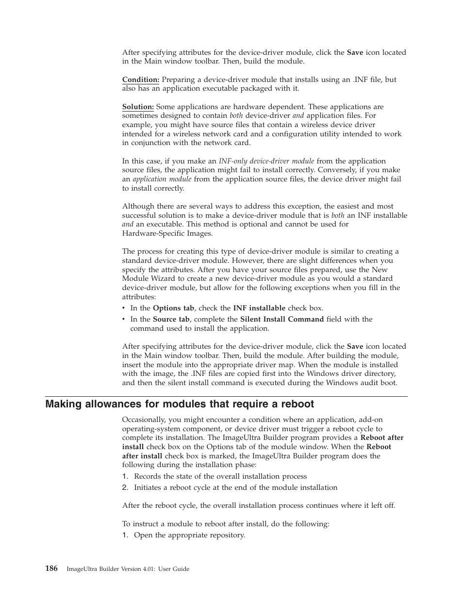 Making, Allowances, Modules | That, Require, Reboot | Lenovo ThinkPad R400 User Manual | Page 200 / 220