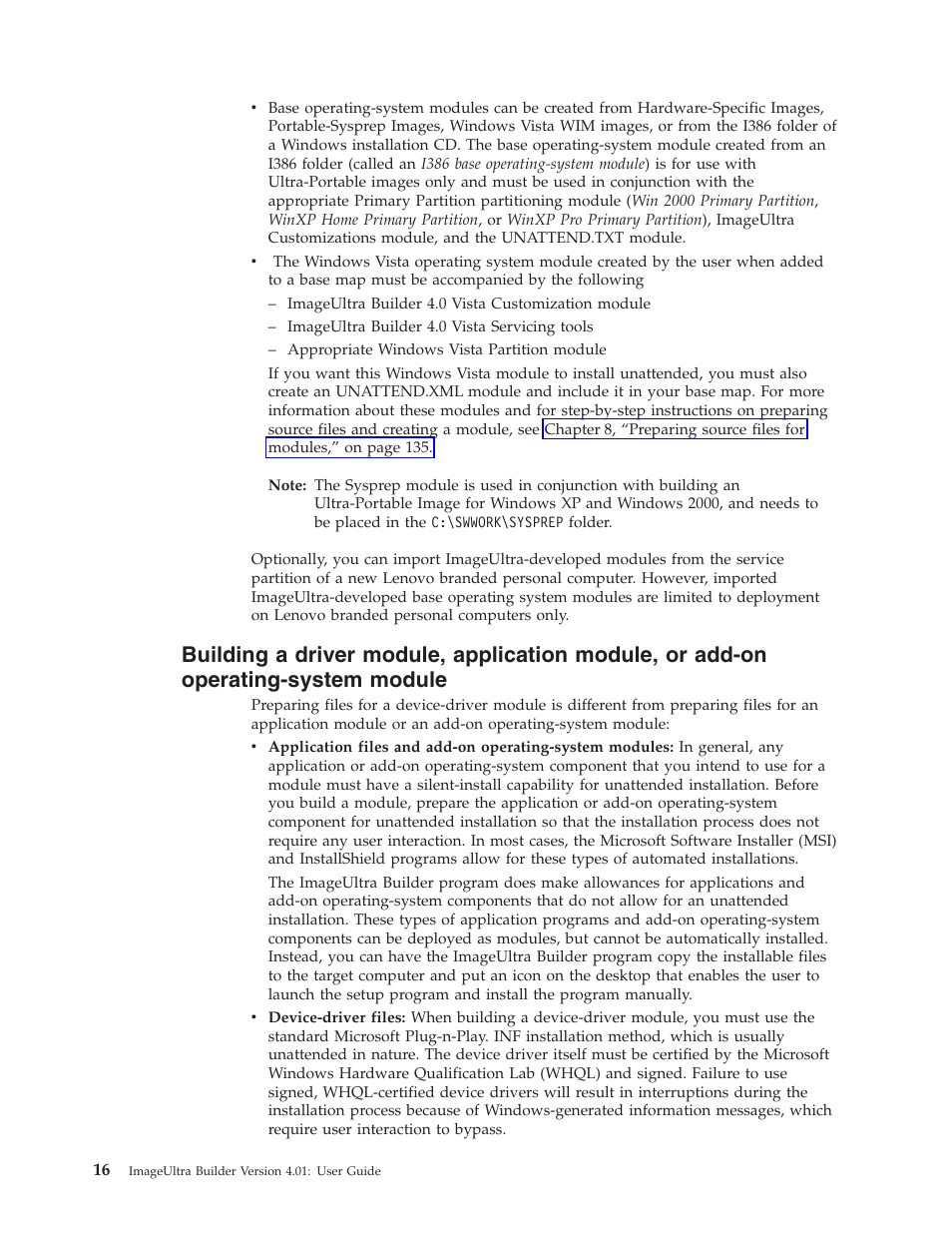 Building, Driver, Module | Application, Add-on, Operating-system | Lenovo ThinkPad R400 User Manual | Page 30 / 220