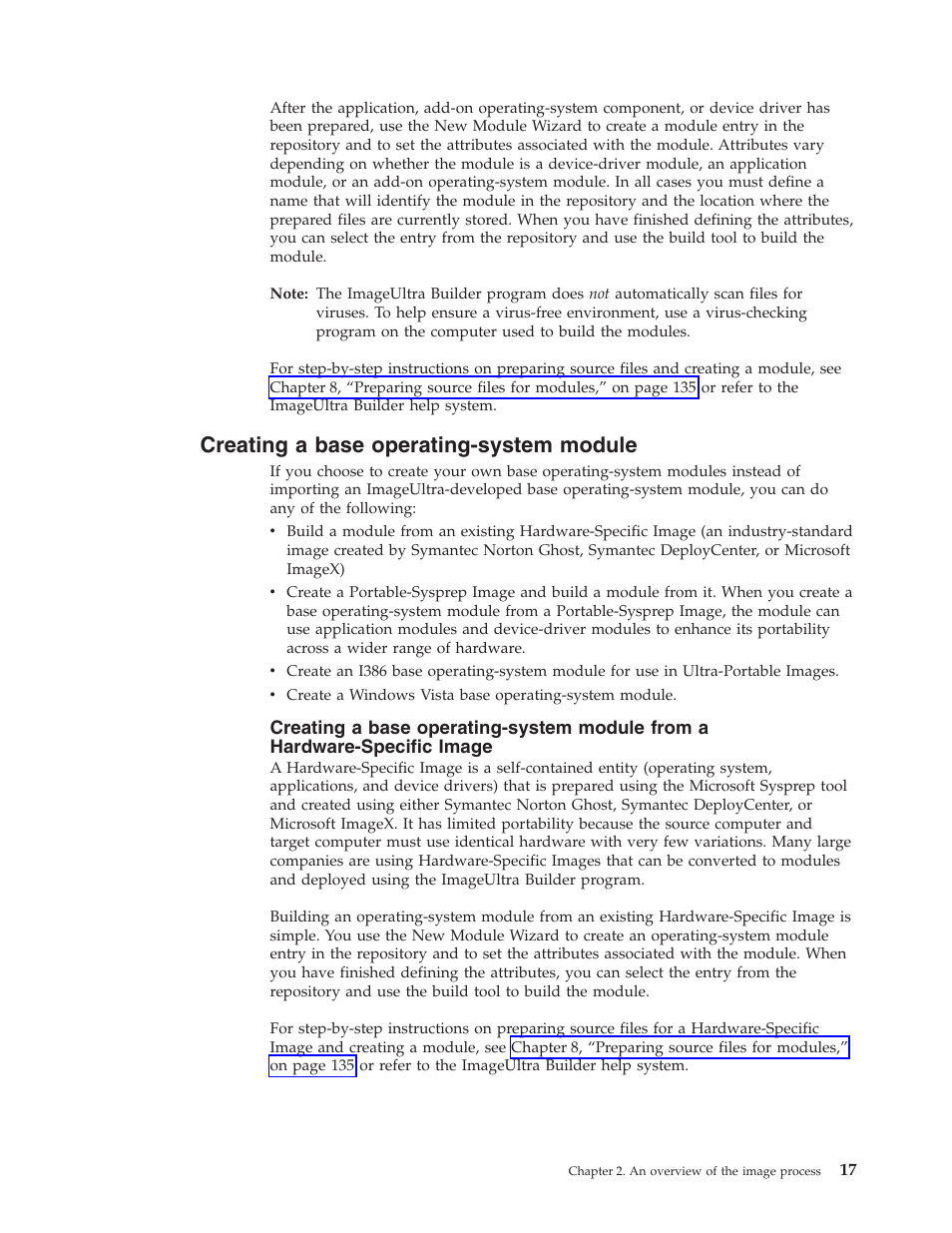 Creating a base operating-system module, Creating, Base | Operating-system, Module, From, Hardware-specific, Image | Lenovo ThinkPad R400 User Manual | Page 31 / 220