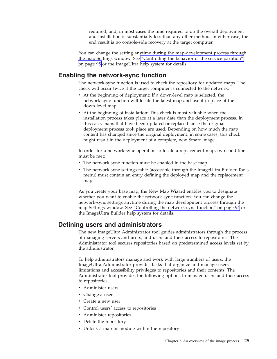 Enabling the network-sync function, Defining users and administrators, Enabling | Network-sync, Function, Defining, Users, Administrators | Lenovo ThinkPad R400 User Manual | Page 39 / 220