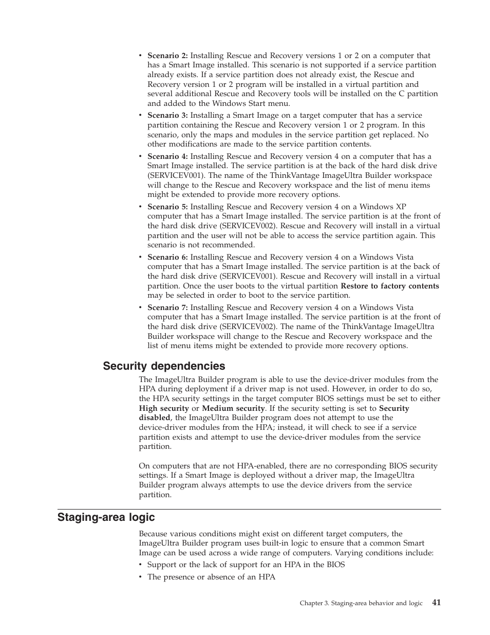 Security dependencies, Staging-area logic, Security | Dependencies, Staging-area, Logic | Lenovo ThinkPad R400 User Manual | Page 55 / 220