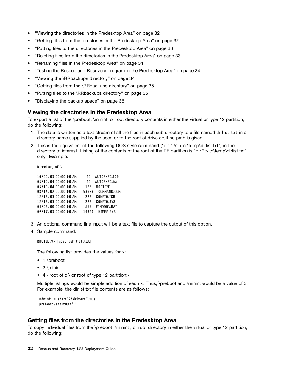 Viewing the directories in the predesktop area | Lenovo ThinkPad Edge 15 User Manual | Page 40 / 172