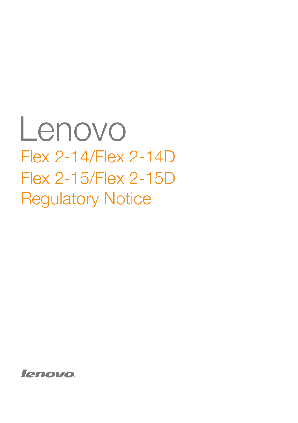 Lenovo Flex 2-14 Notebook Lenovo User Manual | 13 pages