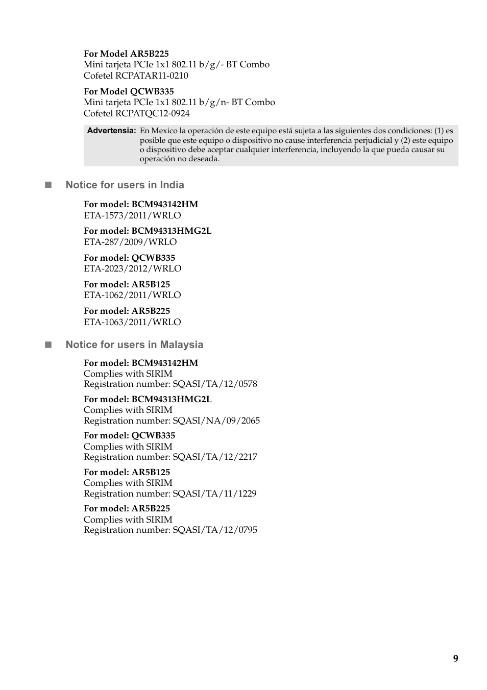 Lenovo IdeaPad S510p Touch Notebook User Manual | Page 9 / 13