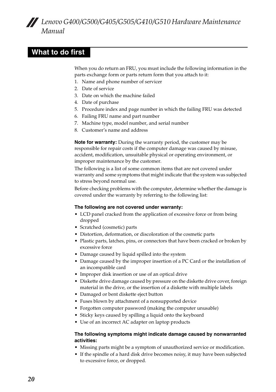 What to do first | Lenovo G505 Notebook User Manual | Page 24 / 108