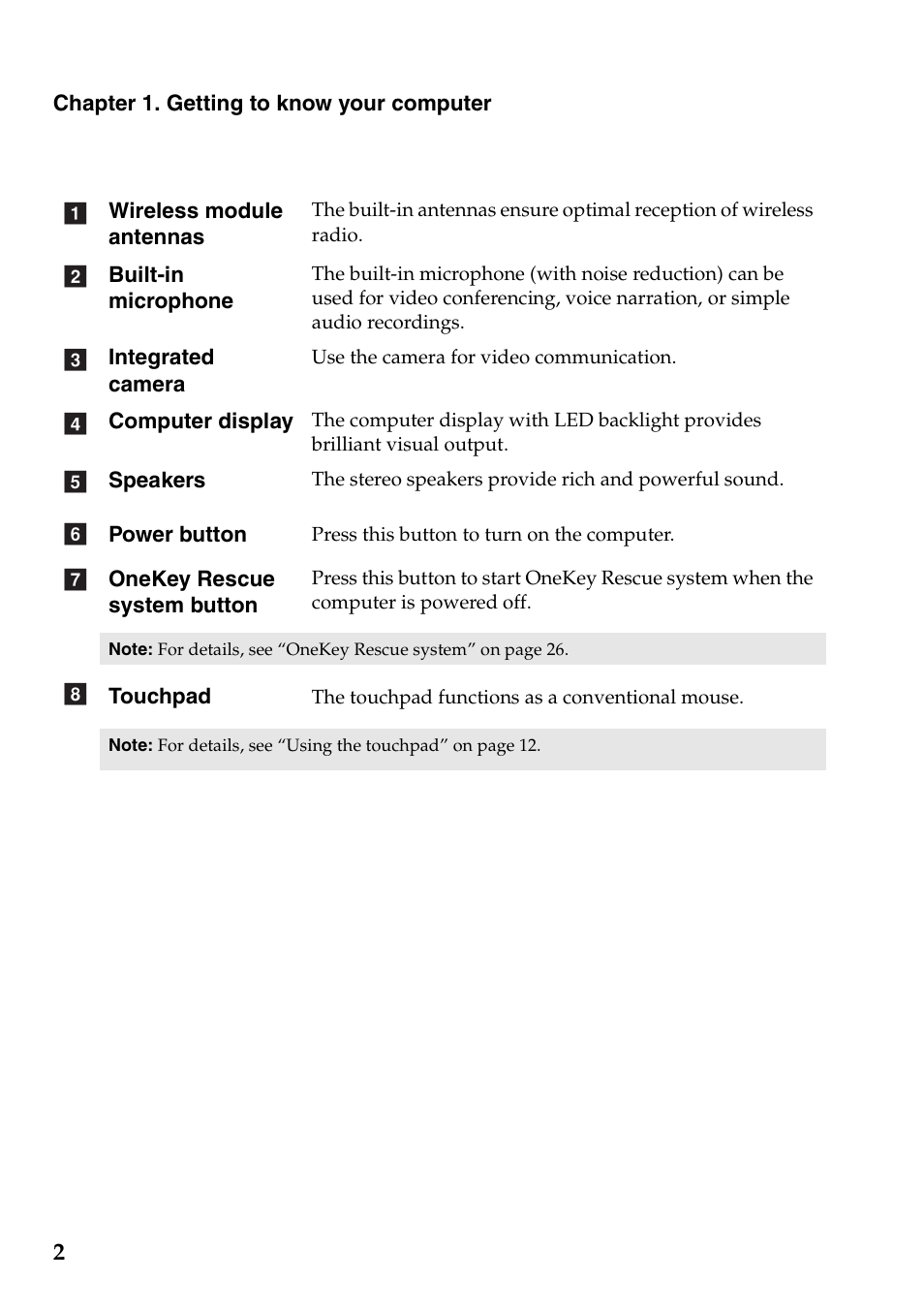 Lenovo G360 Notebook User Manual | Page 6 / 52