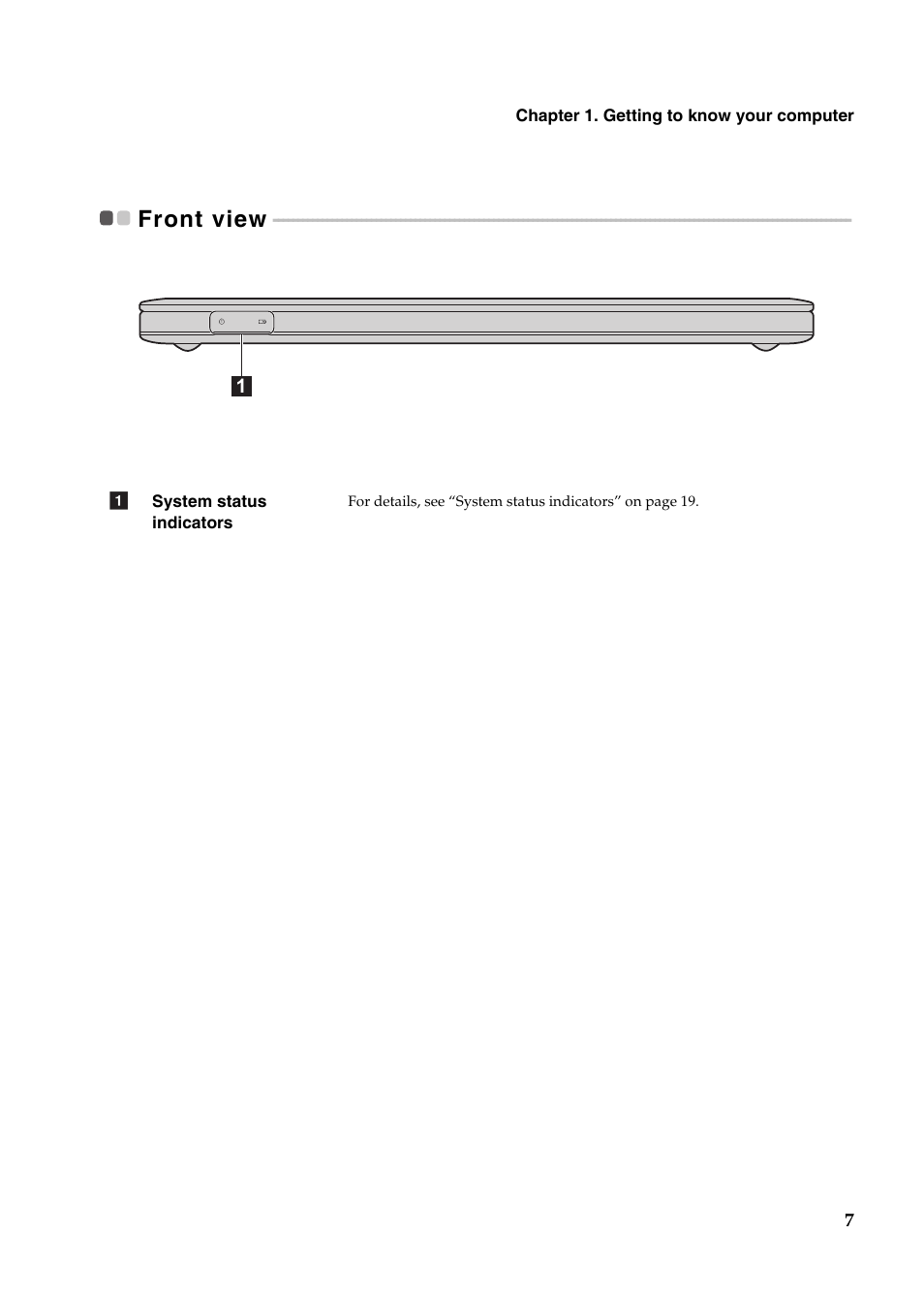 Front view | Lenovo IdeaPad U400 User Manual | Page 11 / 31