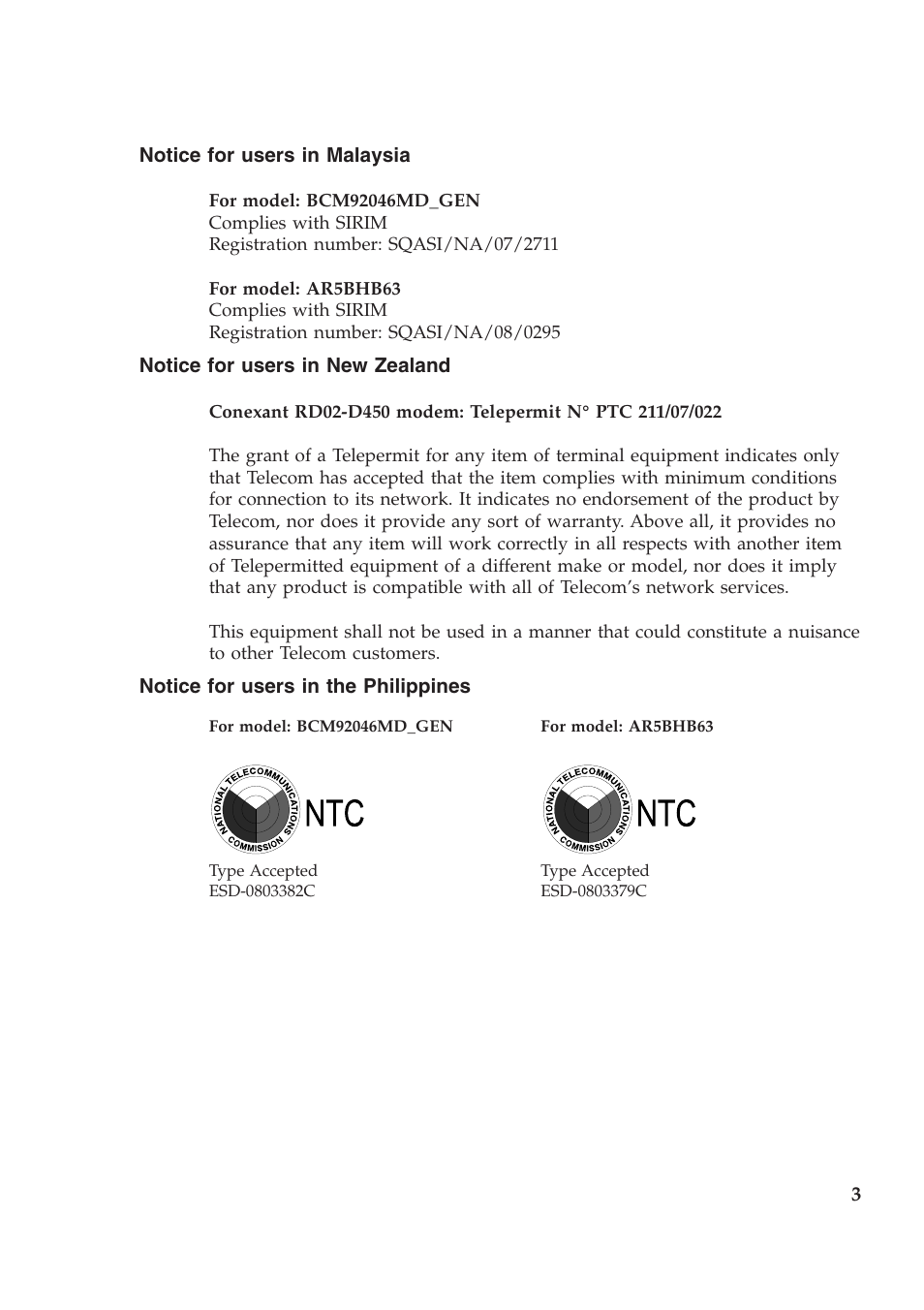 Lenovo ThinkPad SL500 User Manual | Page 3 / 5