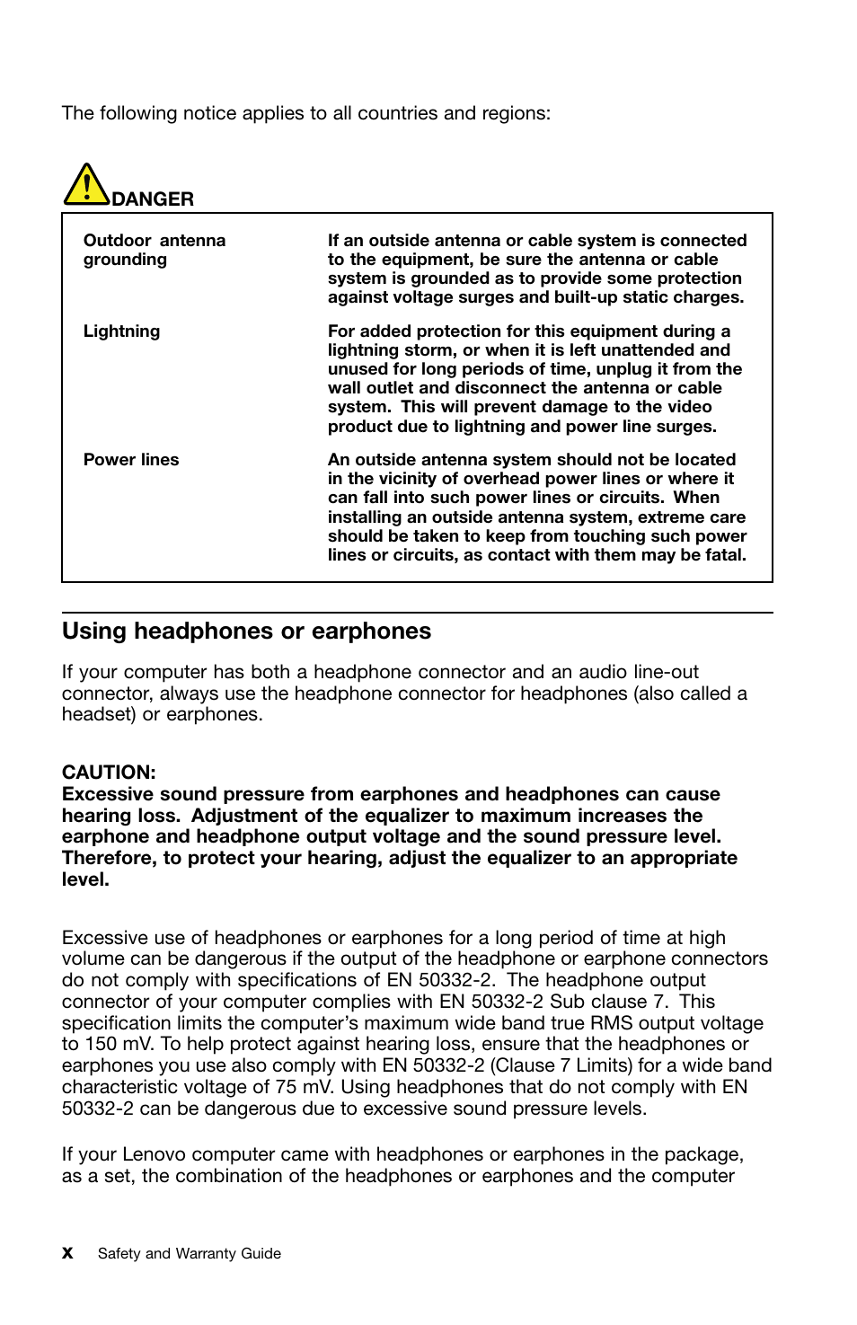 Using headphones or earphones | Lenovo ThinkPad Edge E320 User Manual | Page 12 / 46