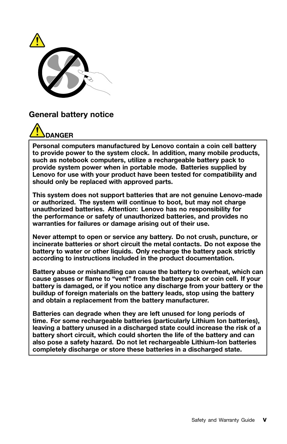 General battery notice | Lenovo ThinkPad Edge E320 User Manual | Page 7 / 46