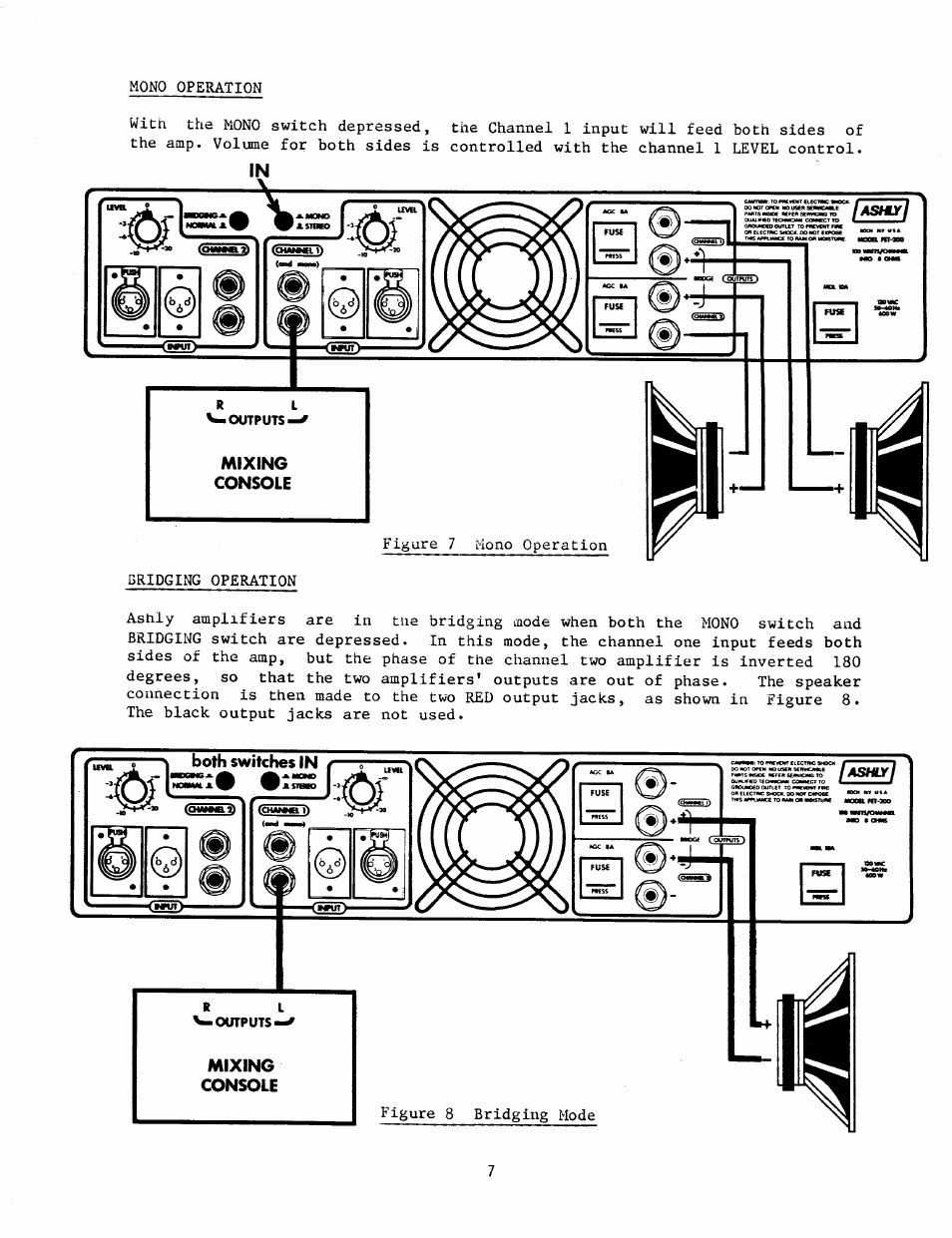 Mixing, Console | Ashly Power Amplifiers FET-200 User Manual | Page 8 / 14