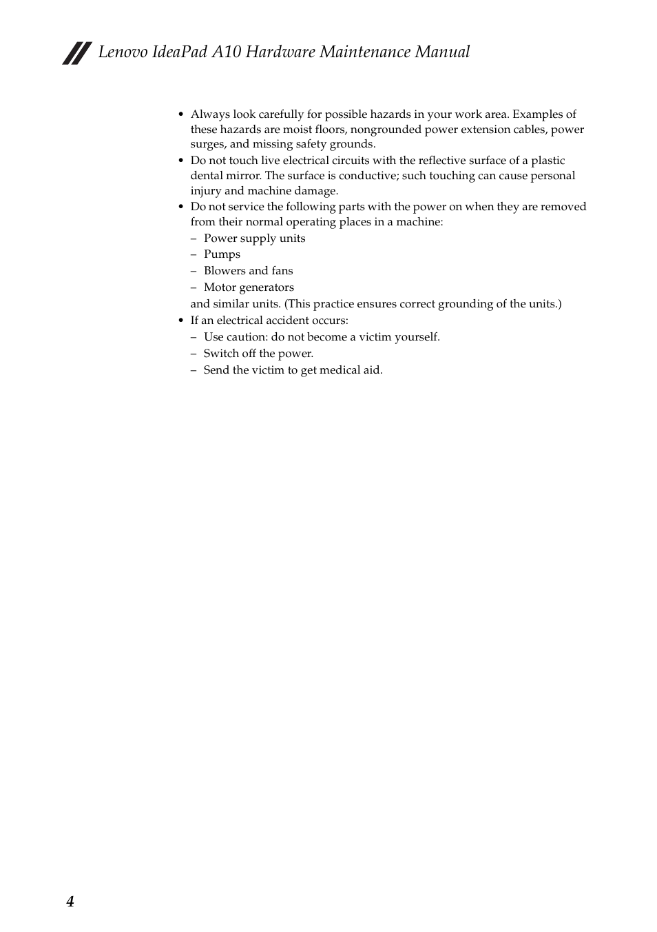 Lenovo ideapad a10 hardware maintenance manual | Lenovo A10 Lenovo User Manual | Page 8 / 66
