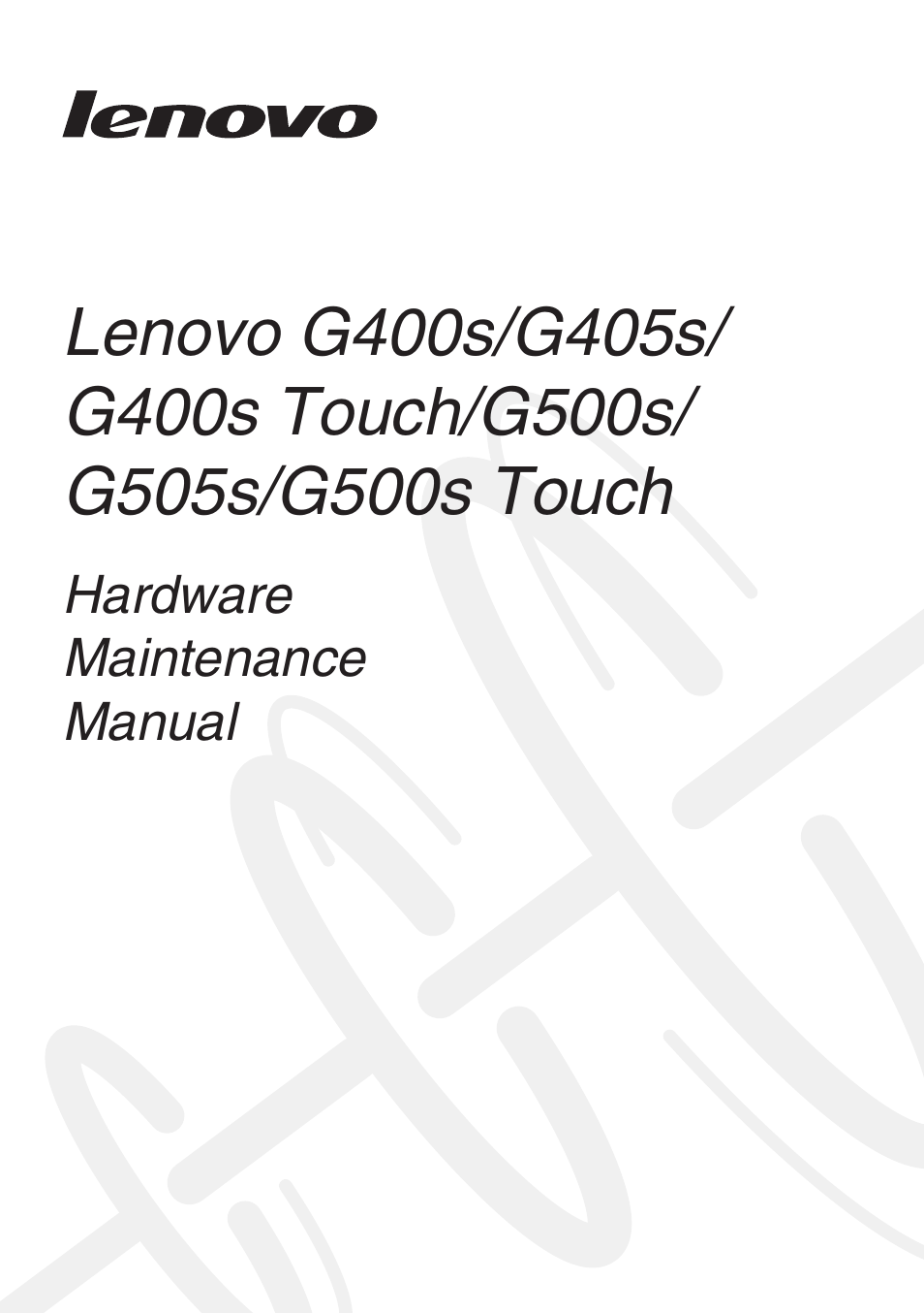 Lenovo G405s Notebook User Manual | 104 pages