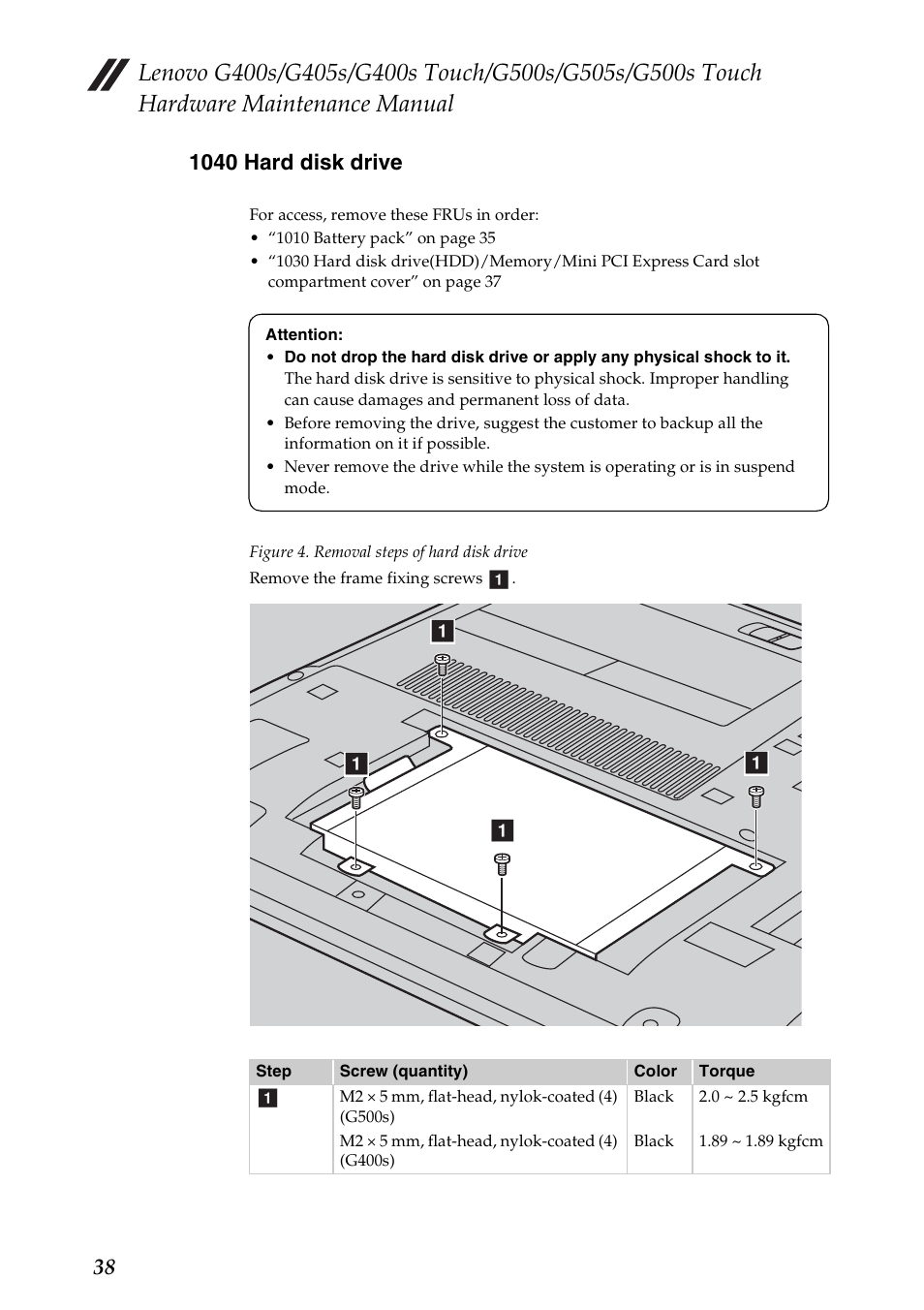 1040 hard disk drive | Lenovo G405s Notebook User Manual | Page 42 / 104