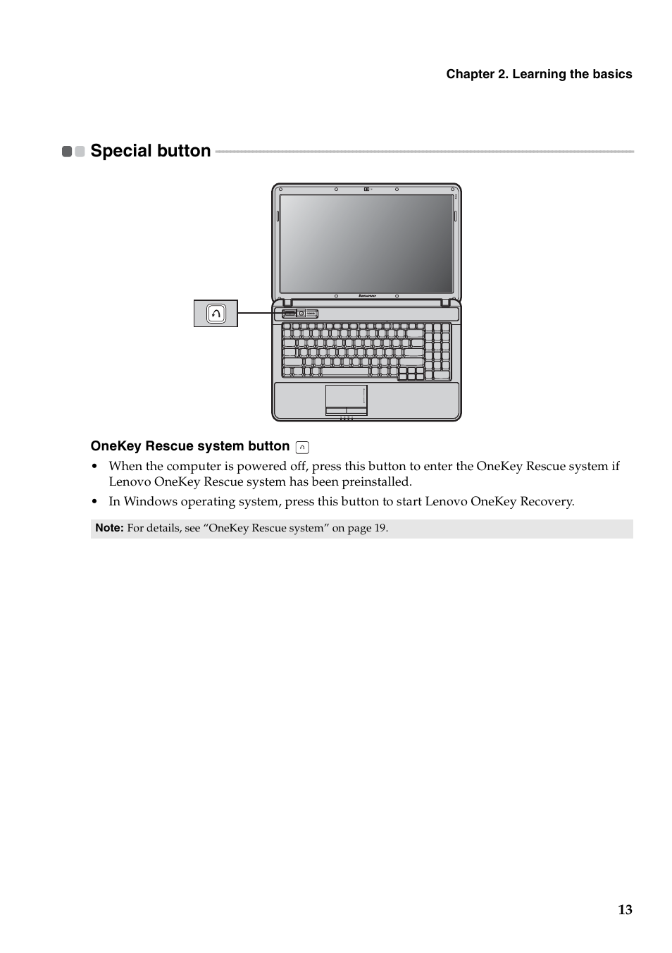 Special button | Lenovo B550 Notebook User Manual | Page 21 / 78