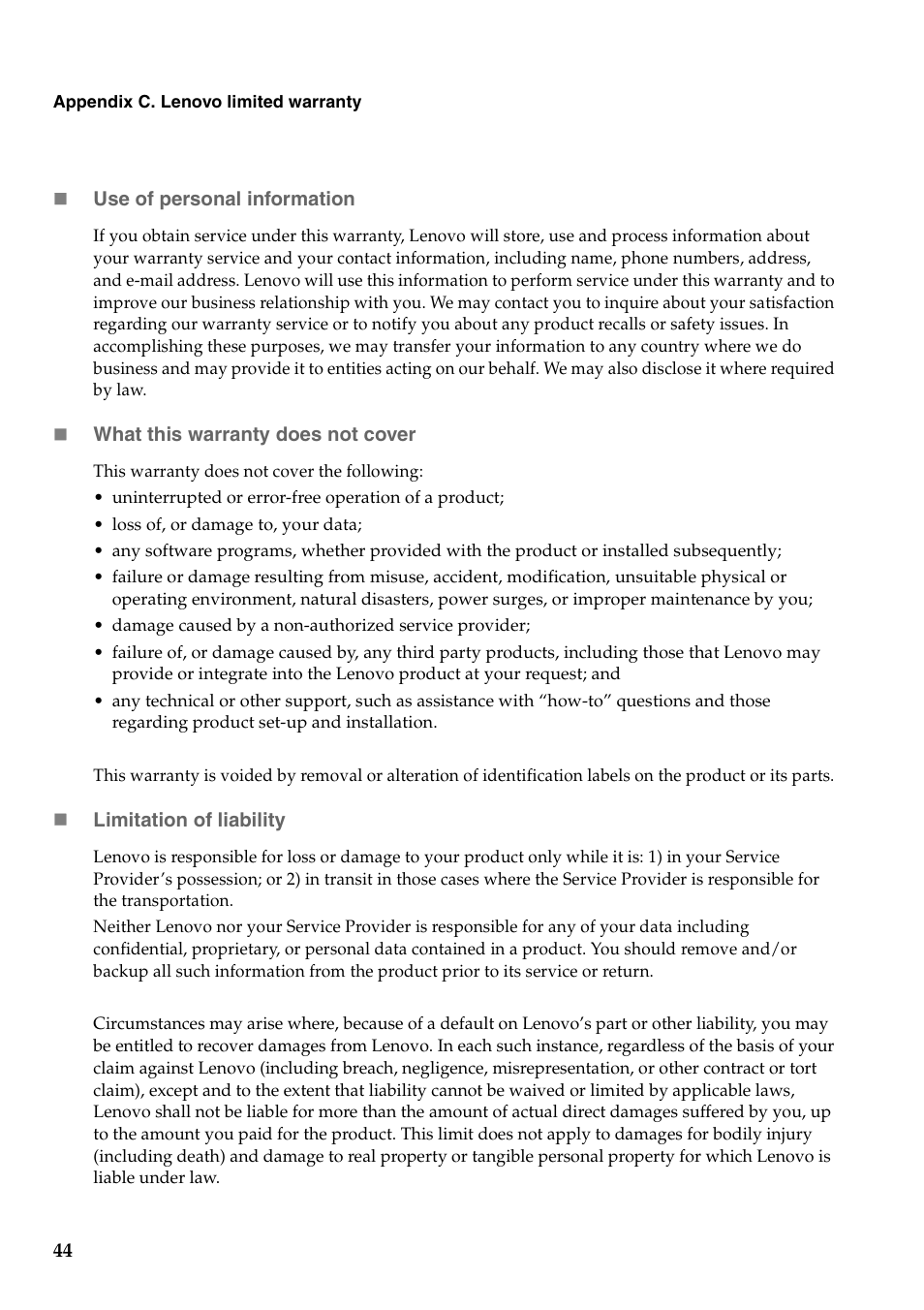 Lenovo B550 Notebook User Manual | Page 52 / 78