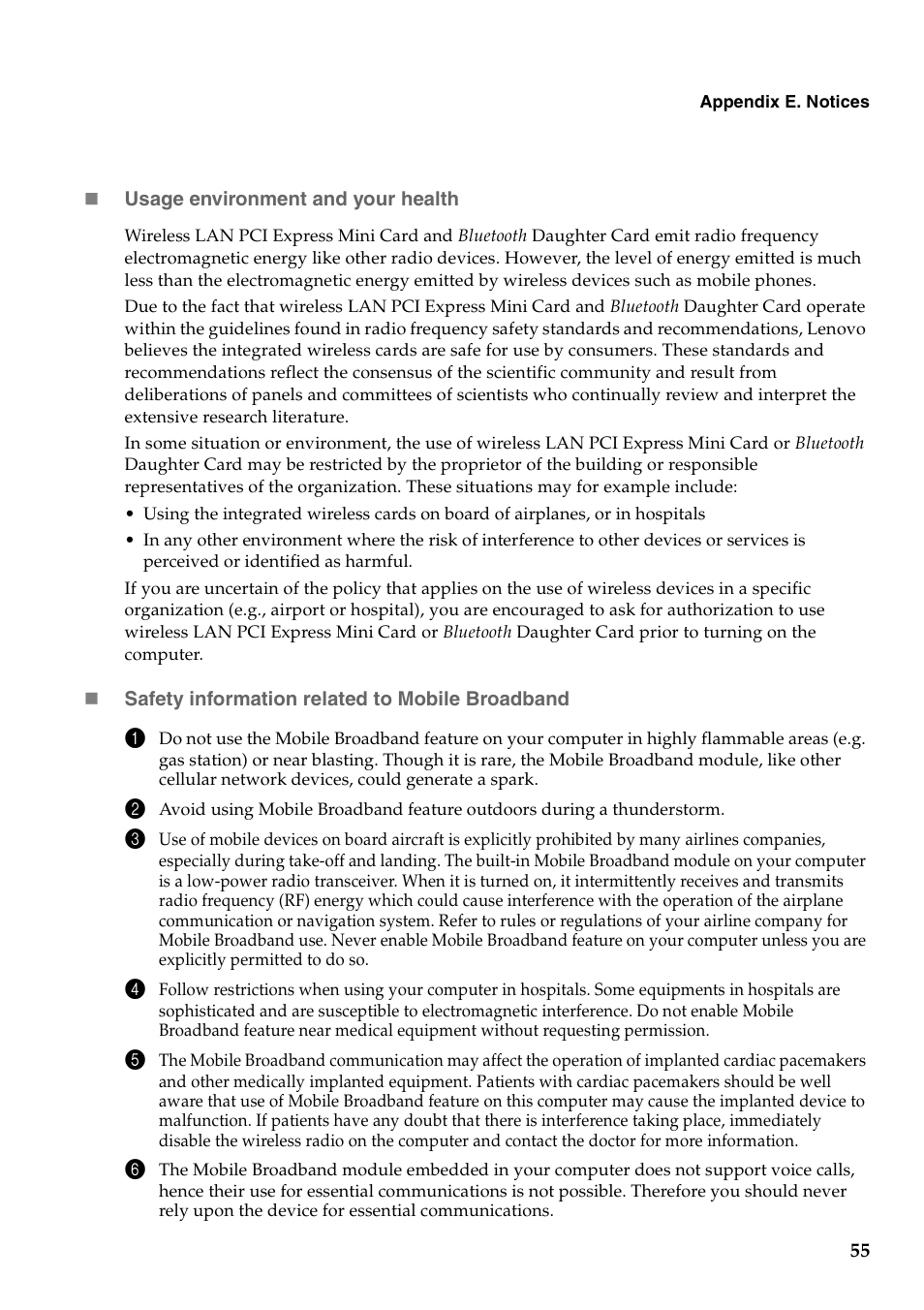 Lenovo B550 Notebook User Manual | Page 63 / 78