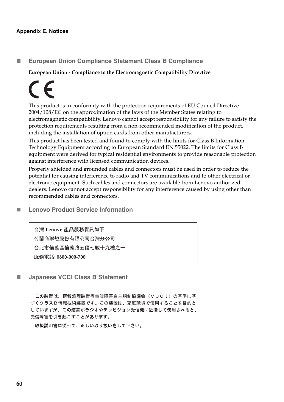 Lenovo B550 Notebook User Manual | Page 68 / 78