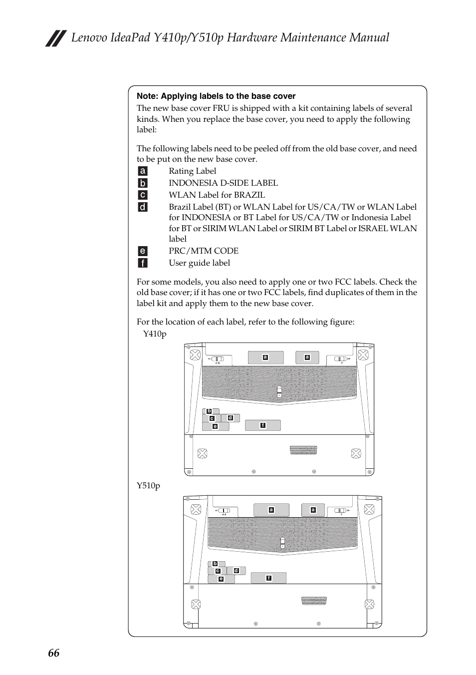 Lenovo IdeaPad Y510p Notebook User Manual | Page 70 / 112