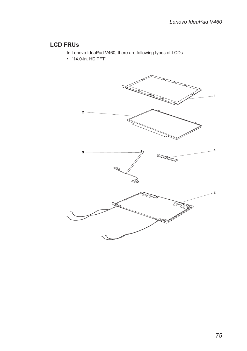 Lcd frus | Lenovo IdeaPad V460 User Manual | Page 79 / 88