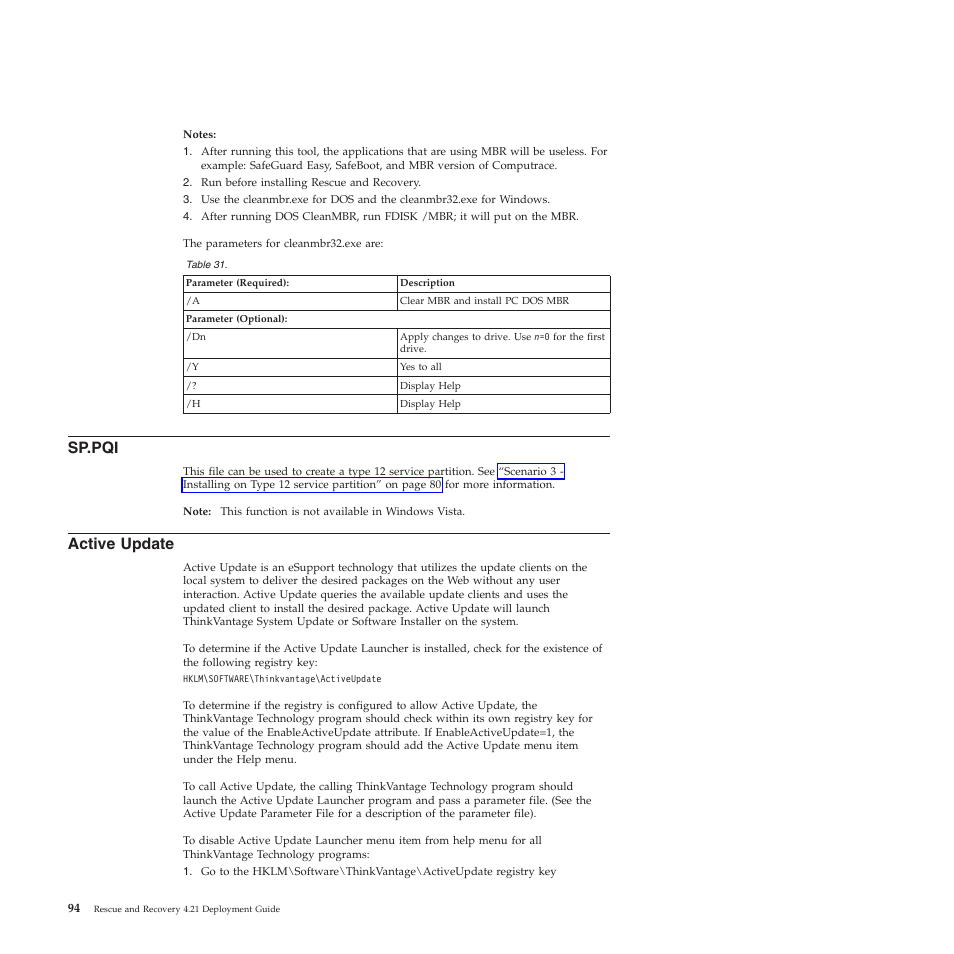 Sp.pqi, Active update | Lenovo ThinkPad R61i User Manual | Page 102 / 156