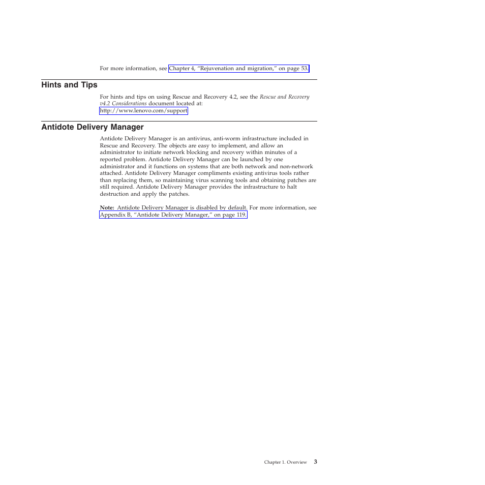 Hints and tips, Antidote delivery manager | Lenovo ThinkPad R61i User Manual | Page 11 / 156