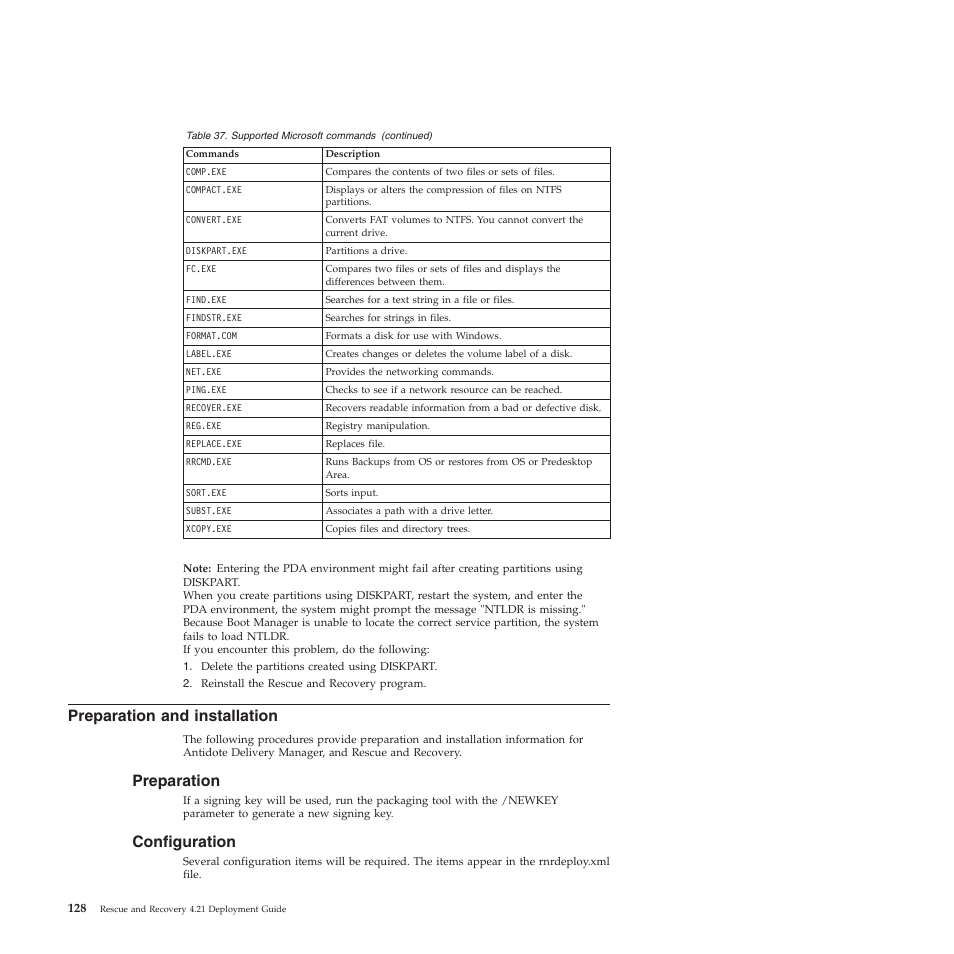 Preparation and installation, Preparation, Configuration | Lenovo ThinkPad R61i User Manual | Page 136 / 156