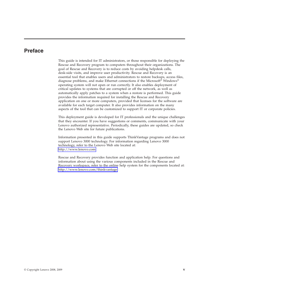 Preface, Preface . . . . . . . . . . . . . . . v | Lenovo ThinkPad R61i User Manual | Page 7 / 156