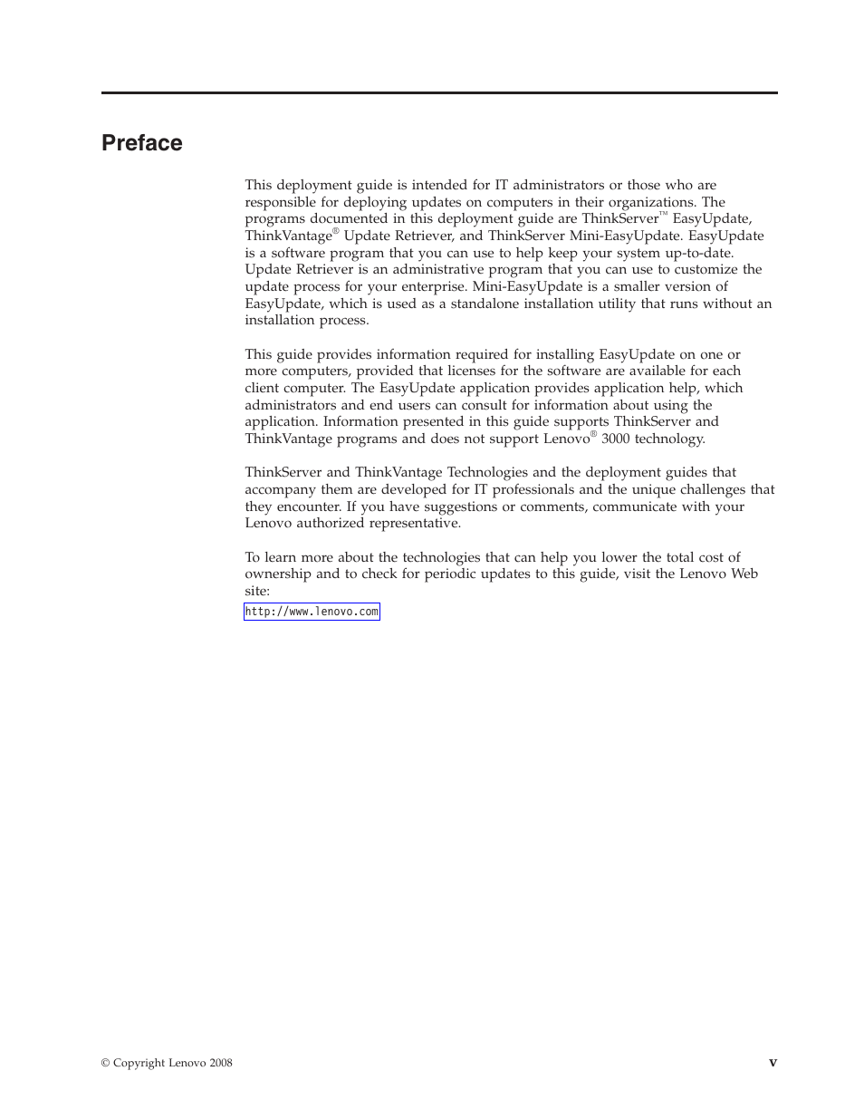 Preface | Lenovo ThinkServer RS110 User Manual | Page 5 / 84