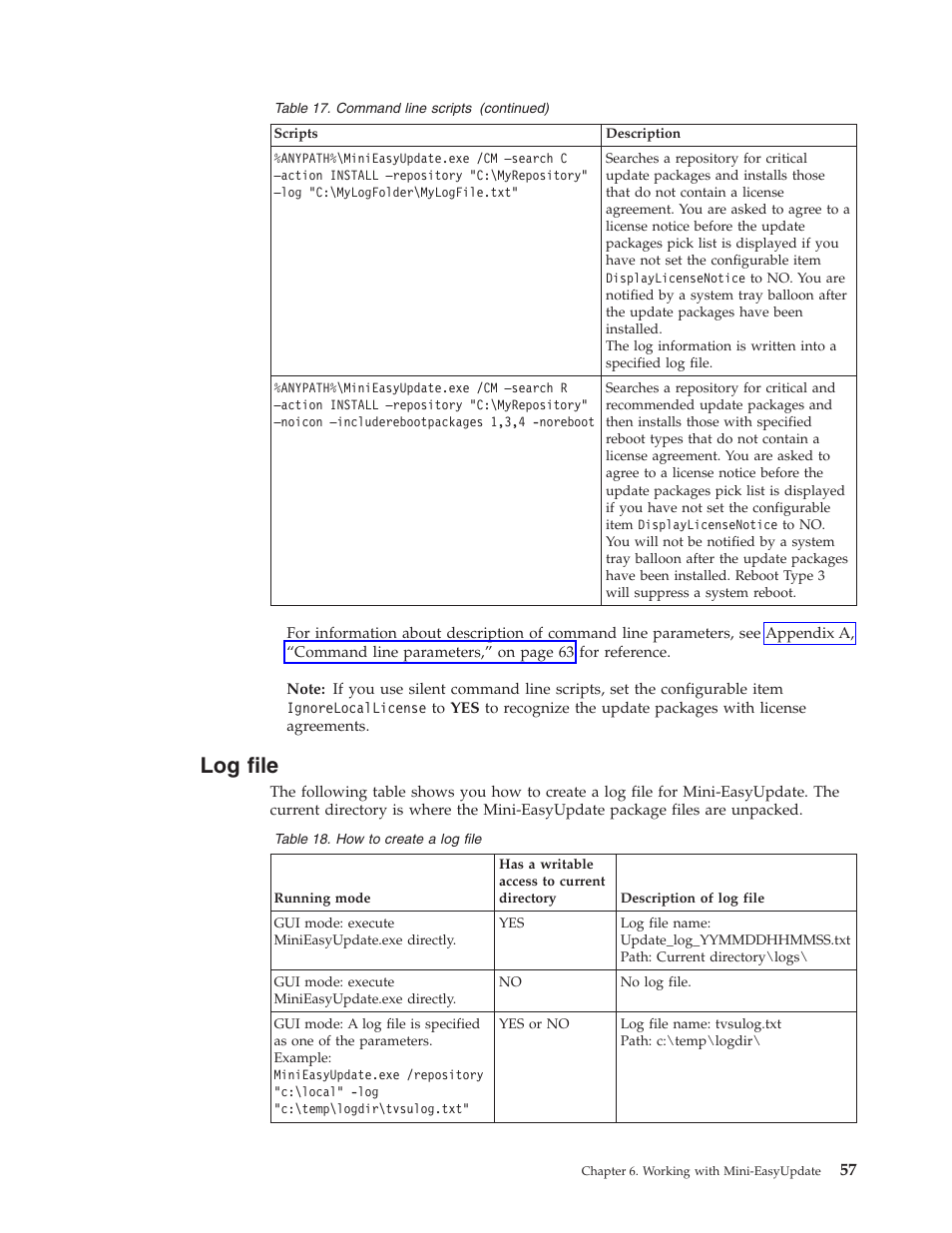 Log file, File | Lenovo ThinkServer RS110 User Manual | Page 63 / 84