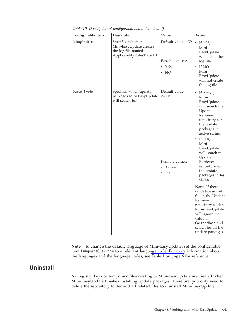 Uninstall | Lenovo ThinkServer RS110 User Manual | Page 67 / 84