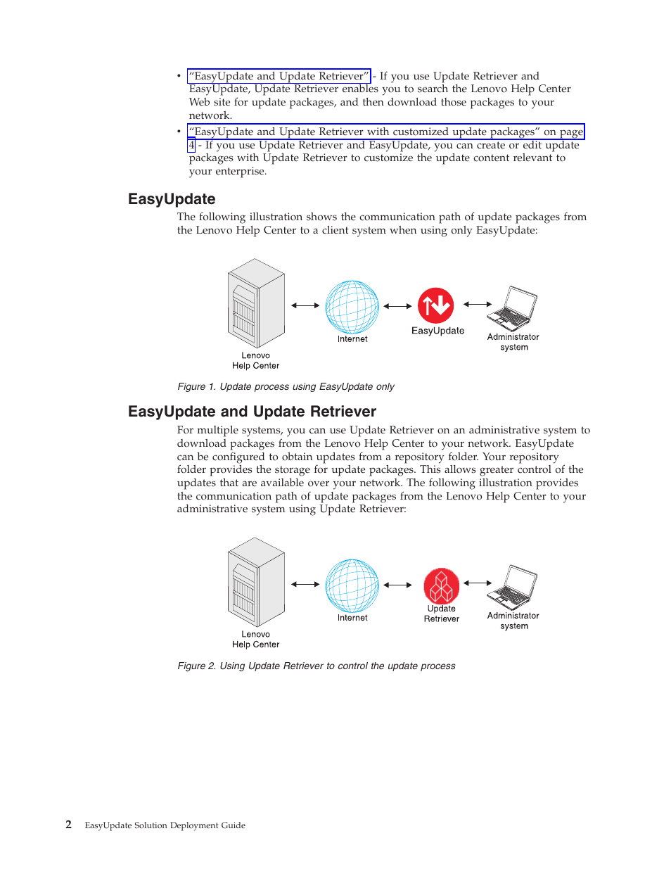 Easyupdate, Easyupdate and update retriever, Update | Retriever | Lenovo ThinkServer RS110 User Manual | Page 8 / 84