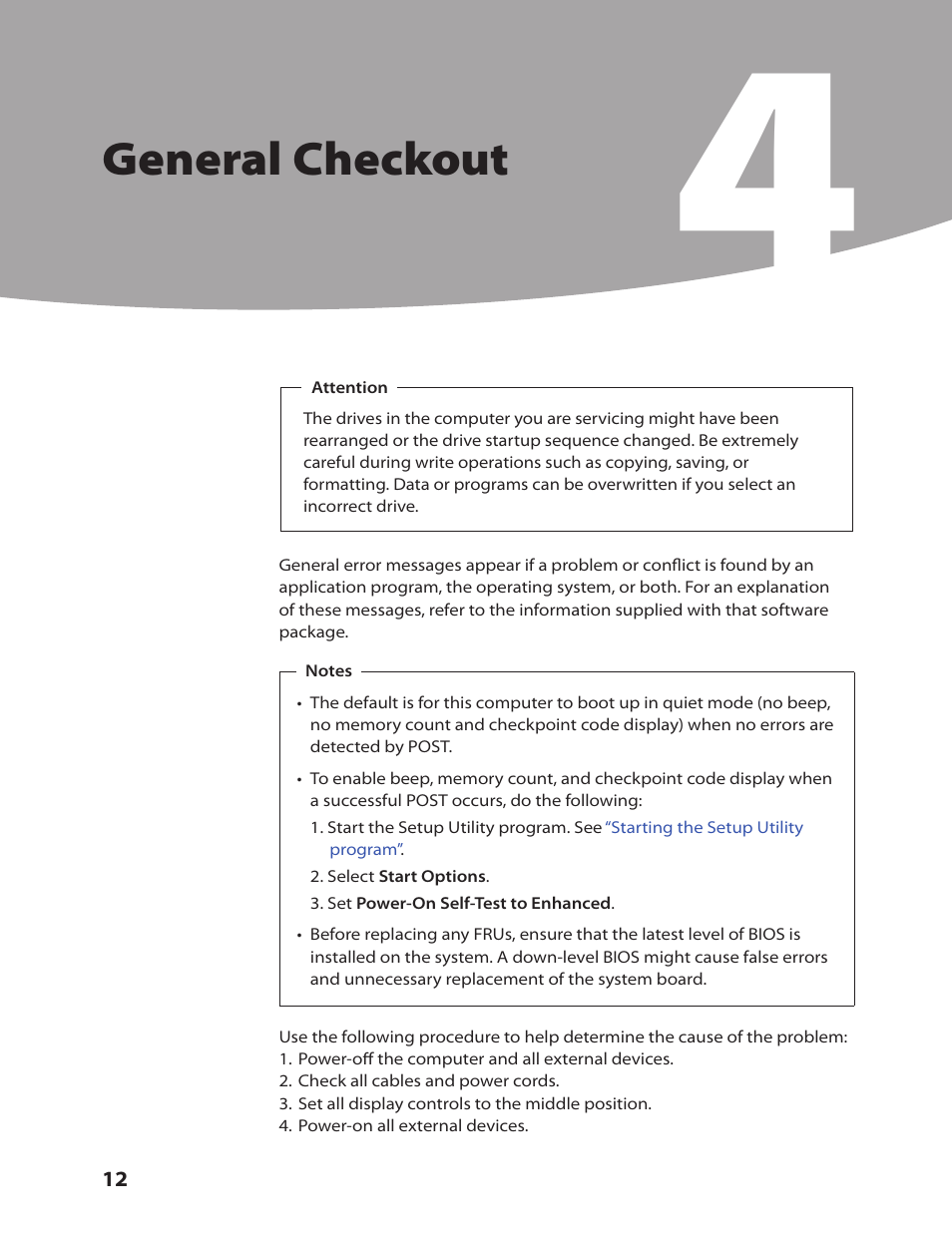 General checkout | Lenovo 3000 H305 Desktop User Manual | Page 14 / 56