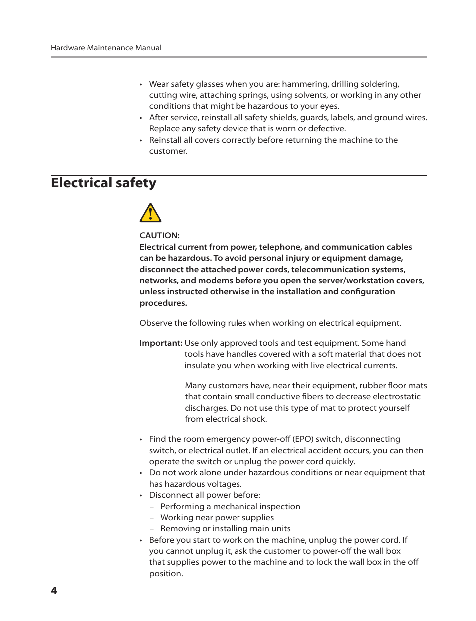 Electrical safety | Lenovo 3000 H305 Desktop User Manual | Page 6 / 56