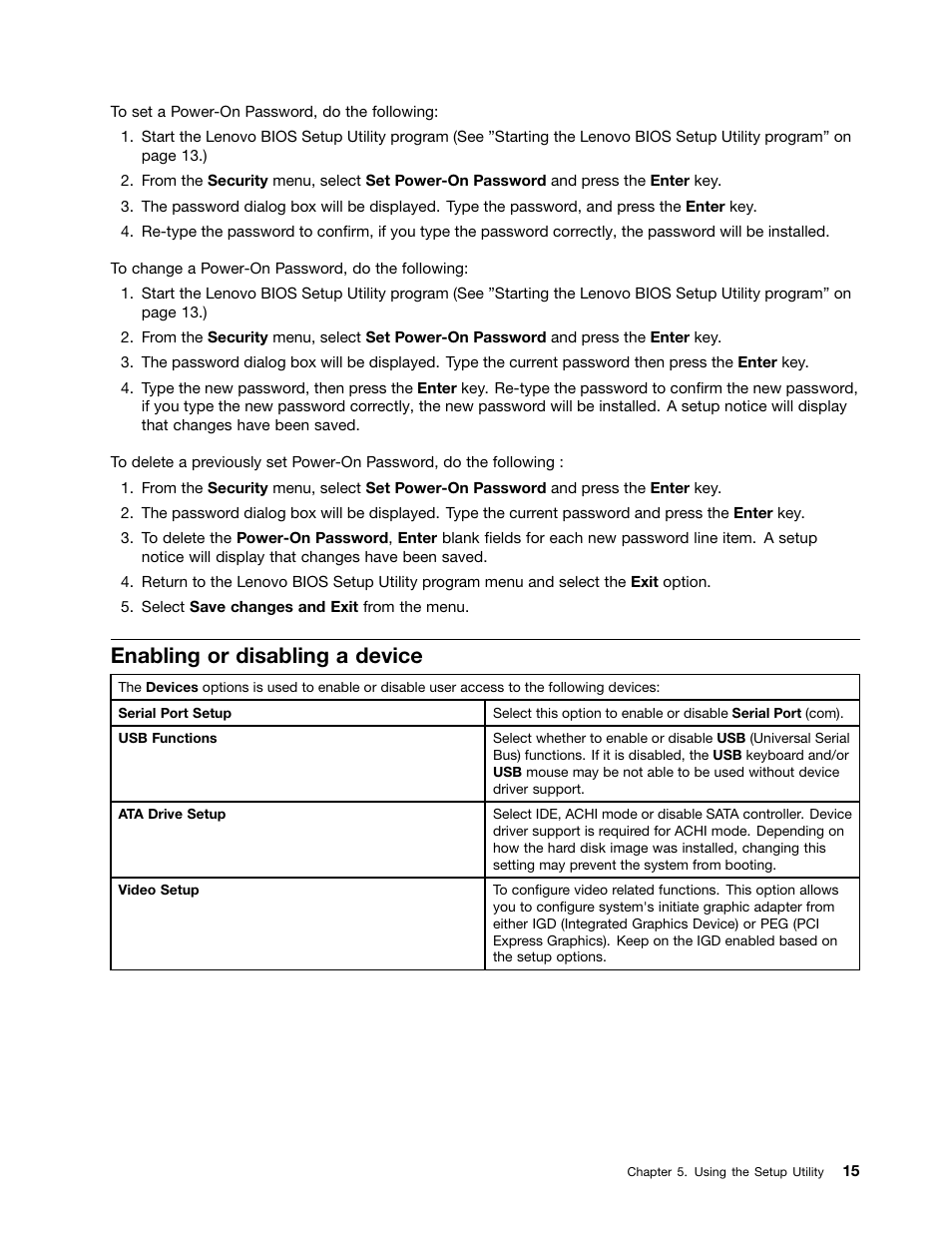 Enabling or disabling a device | Lenovo H500s Desktop User Manual | Page 21 / 51