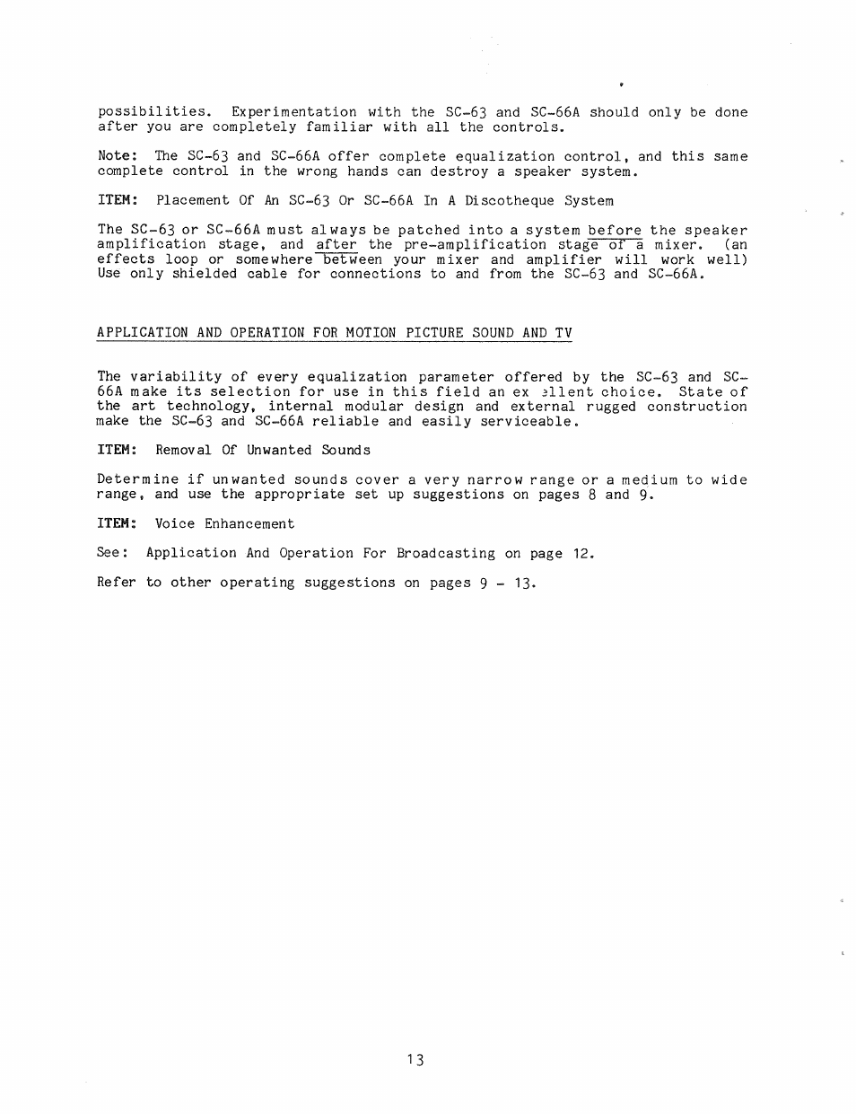 Ashly Parametric Equalizers SC-63 User Manual | Page 15 / 22