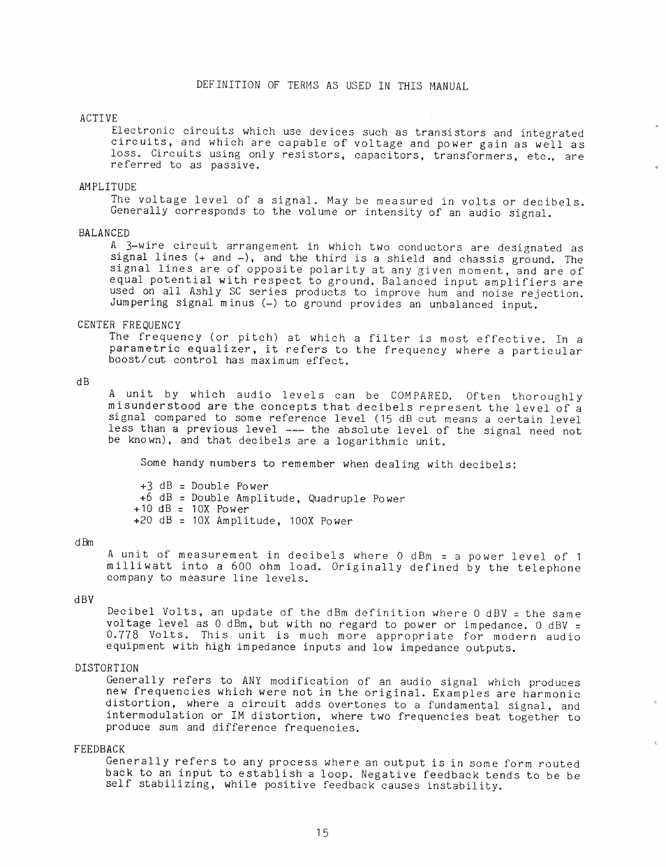 Ashly Parametric Equalizers SC-63 User Manual | Page 17 / 22