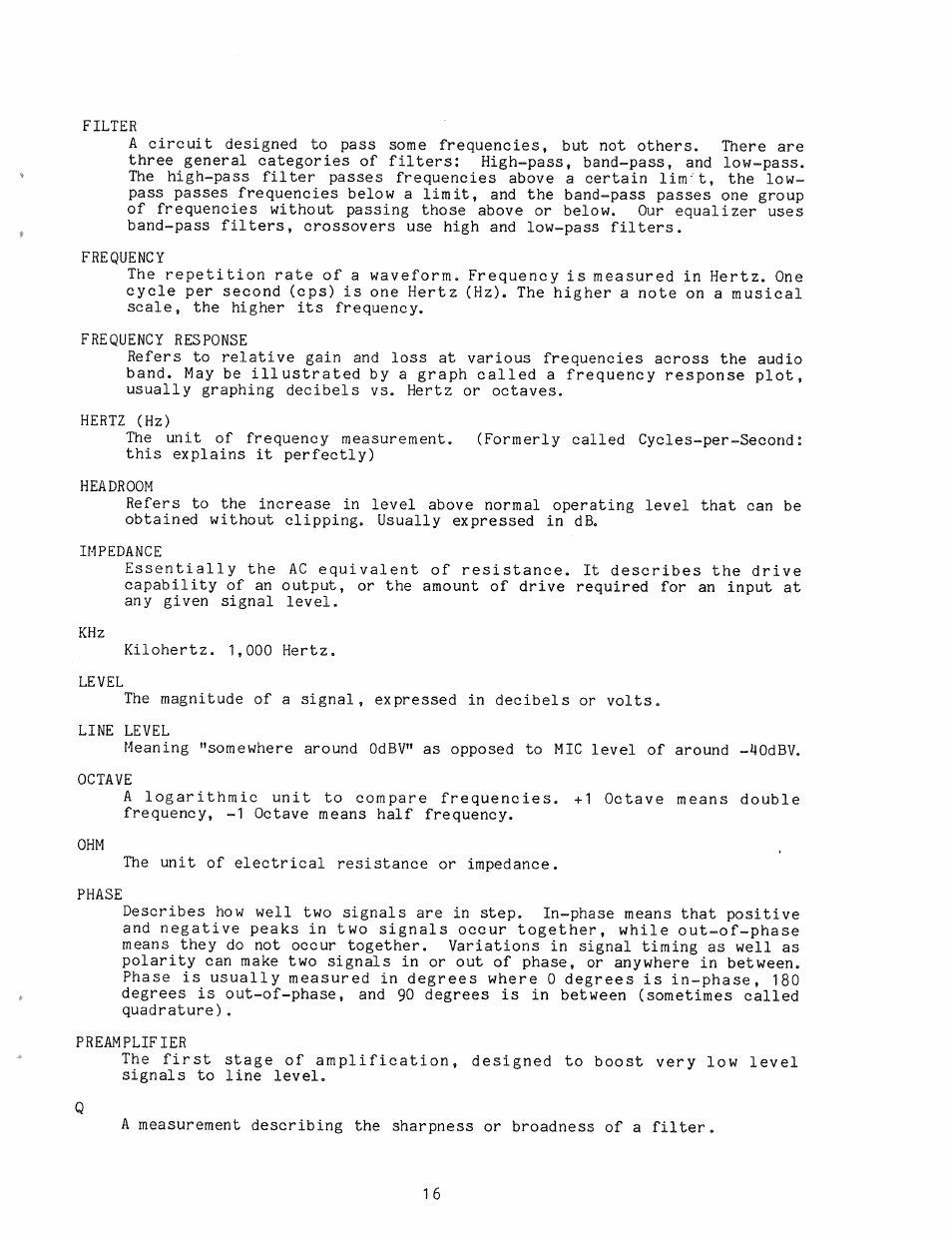 Ashly Parametric Equalizers SC-63 User Manual | Page 18 / 22