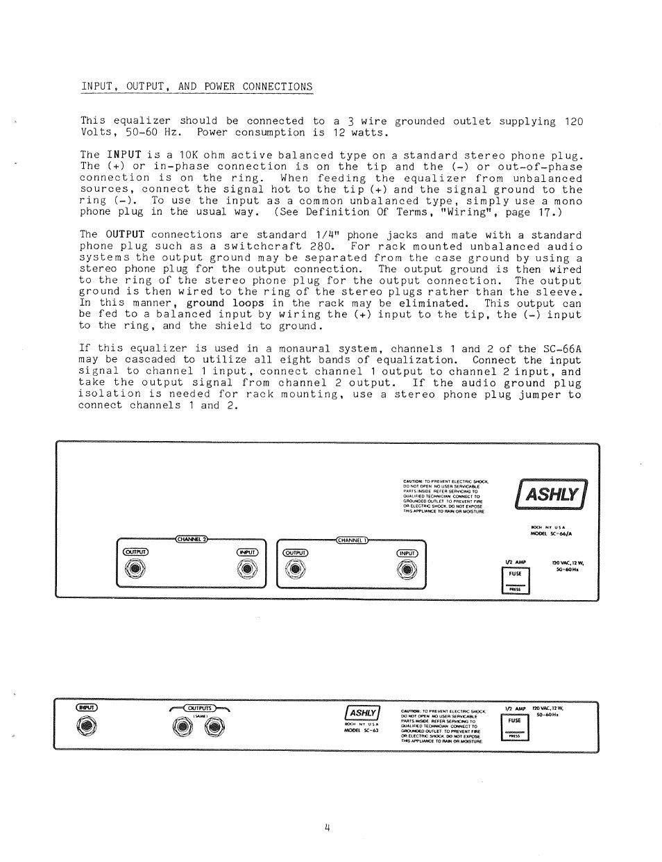 Ashly Parametric Equalizers SC-63 User Manual | Page 6 / 22